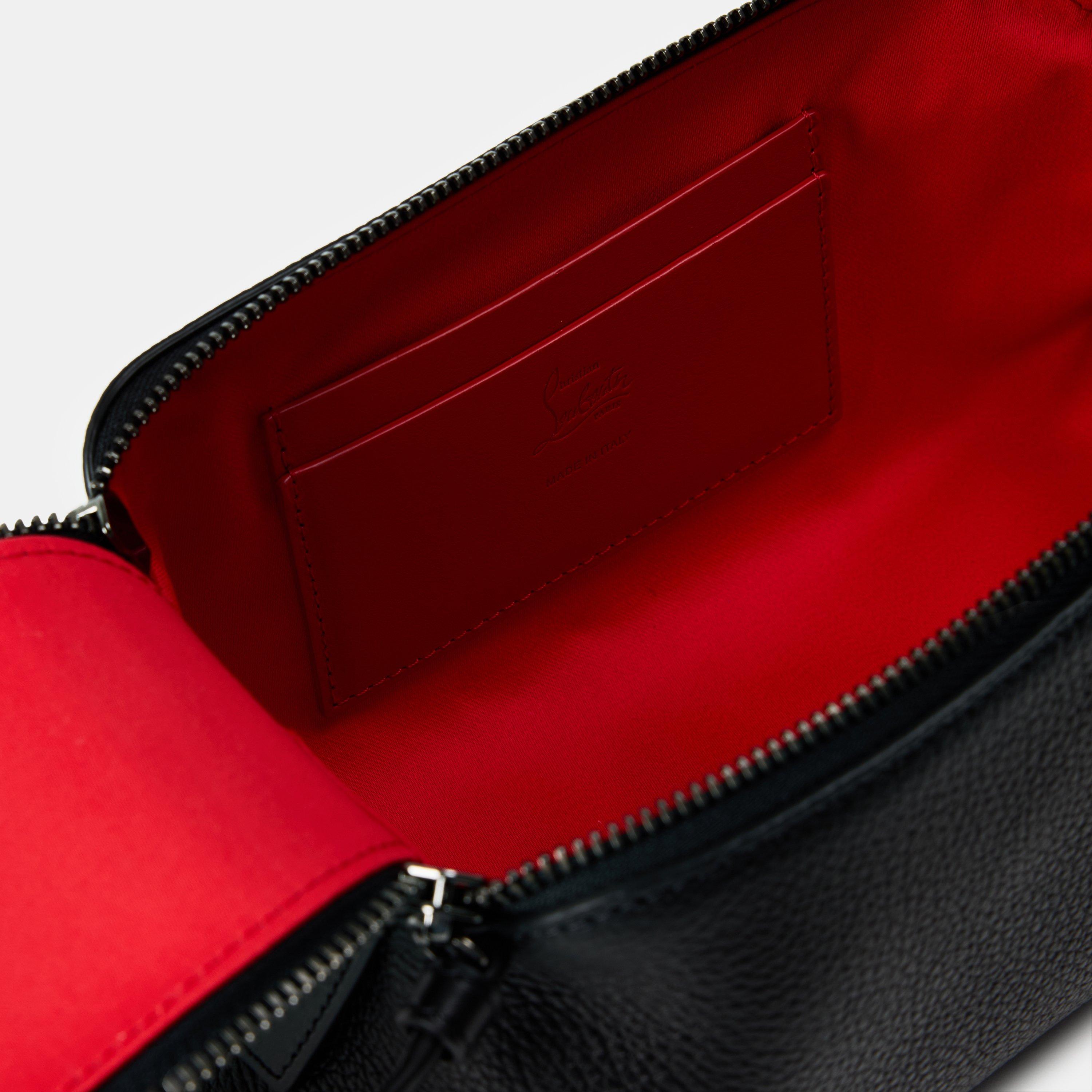 Black Gun Metal - Christian Louboutin - Men's Chr Funky Travel Pouch - 4