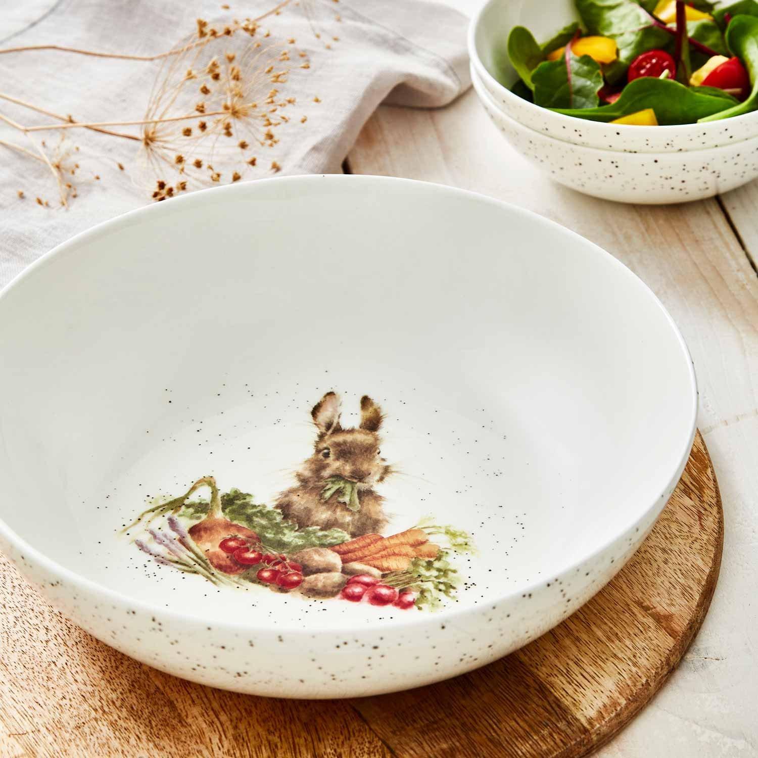 Neutral - Royal Worcester Wrendale - Wrendale Designs Rabbit Salad Bowl - 4