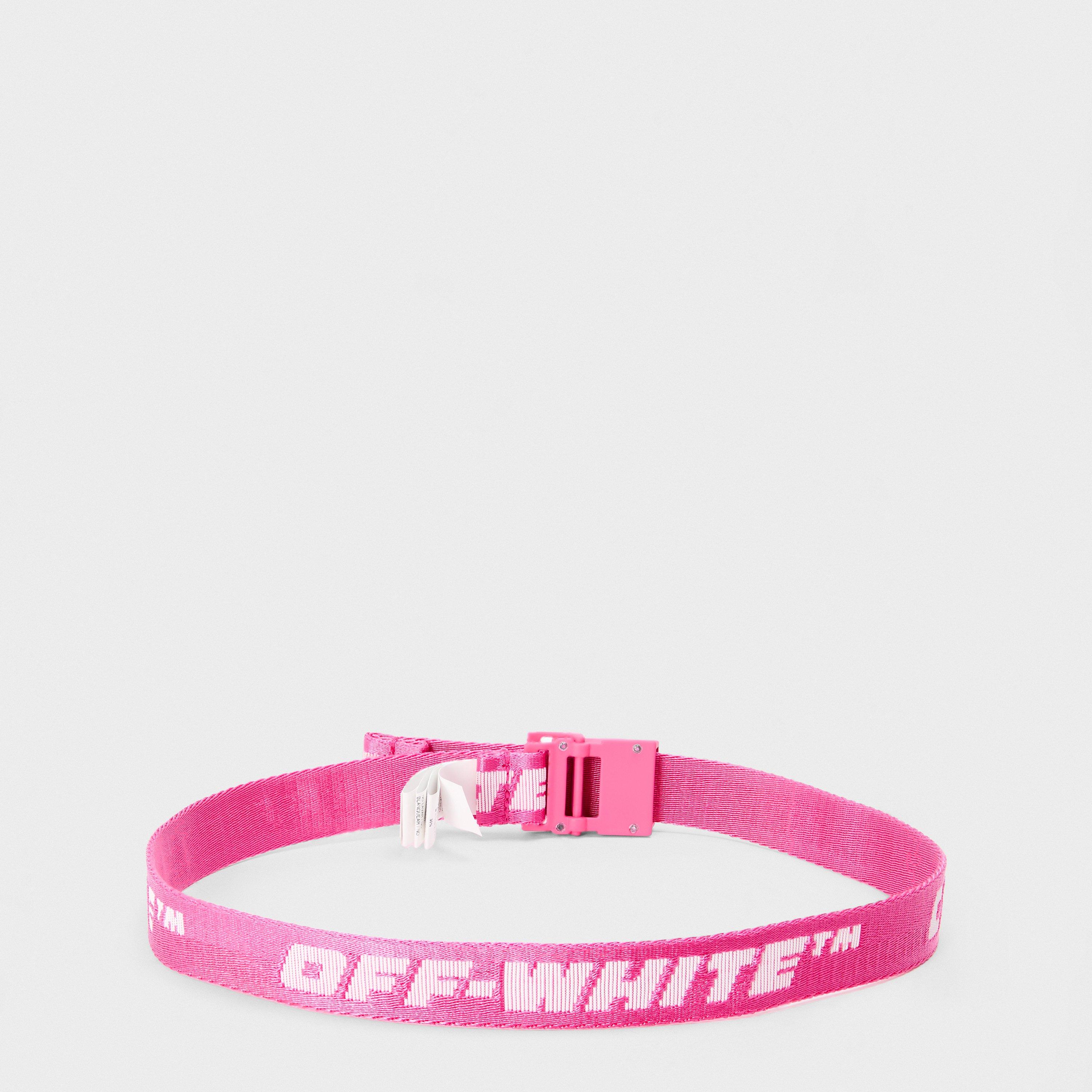 Fuchsia/White - Off White - Kids Fabric Belt for Kids - 2