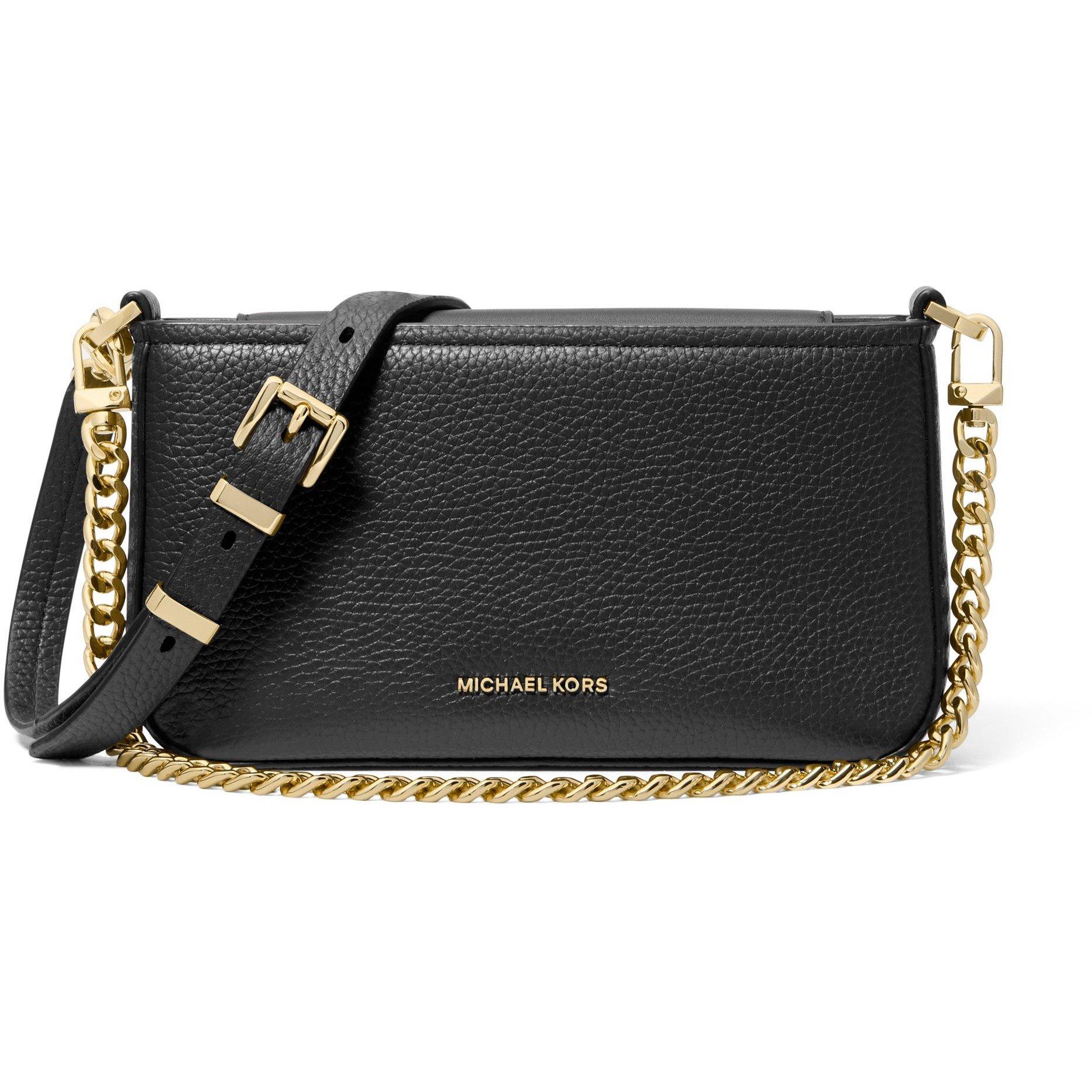 MICHAEL Michael Kors Women's Bryant Small Leather Convertible Cross Body Bag - BLACK*