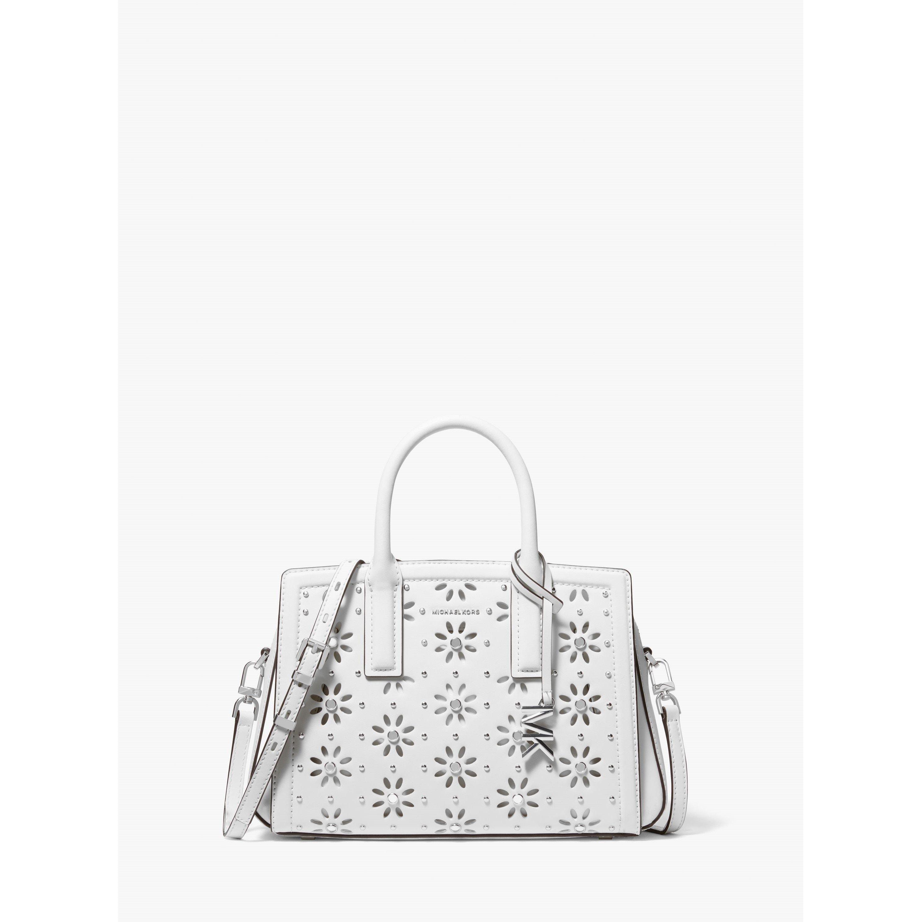 MICHAEL Michael Kors Laila Small Satchel - Optic White