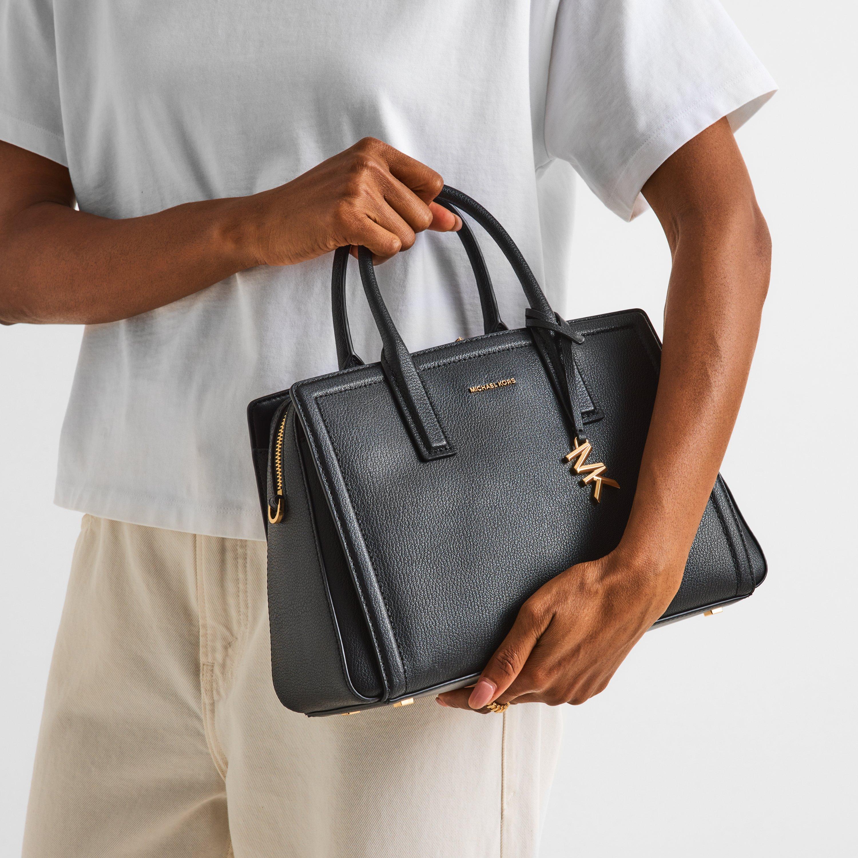 BLACK - MICHAEL Michael Kors - Women's Laila Medium Stitch Satchel Bag - 3