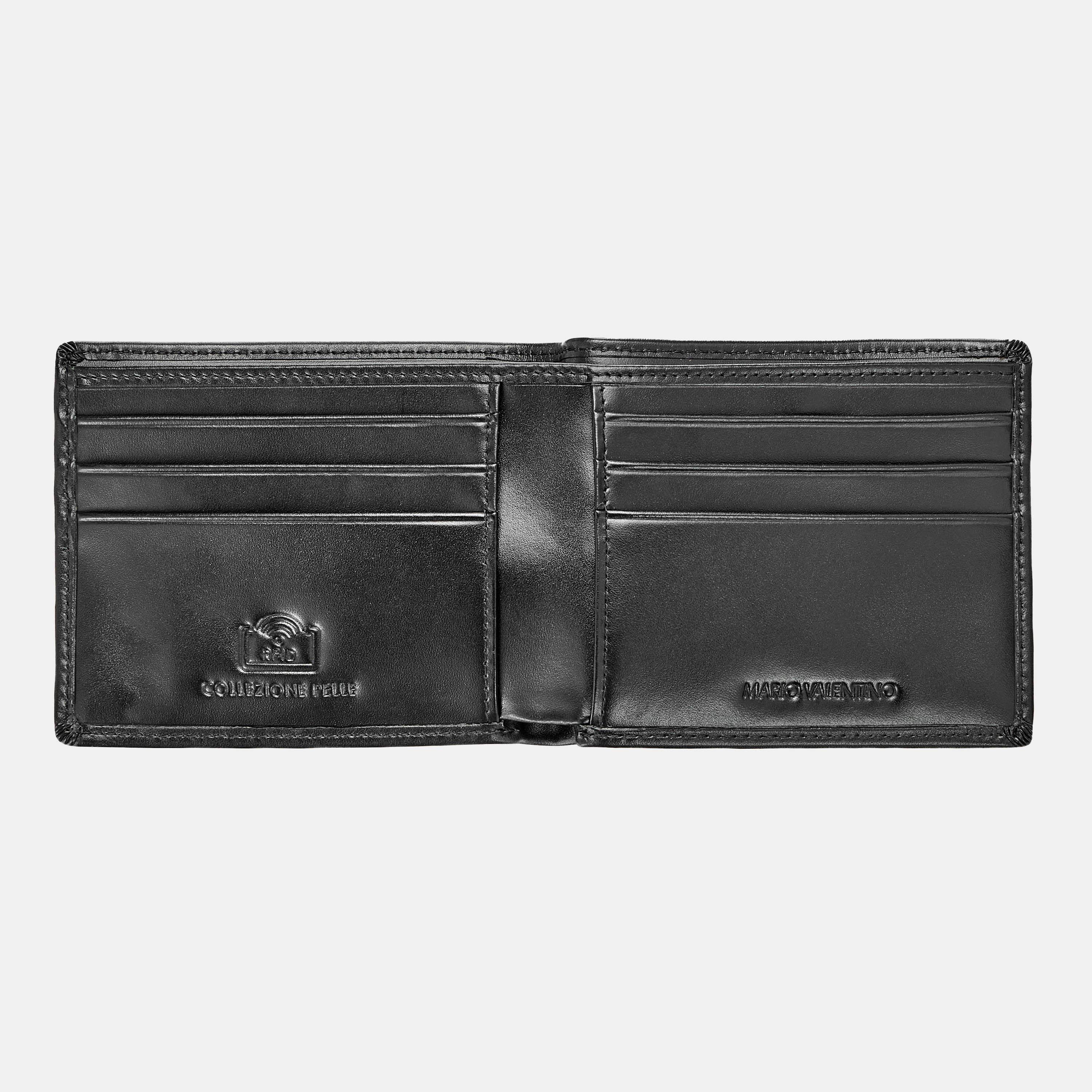 Nero Black - Valentino - Men's Courage Leather Billfold Wallet - 4