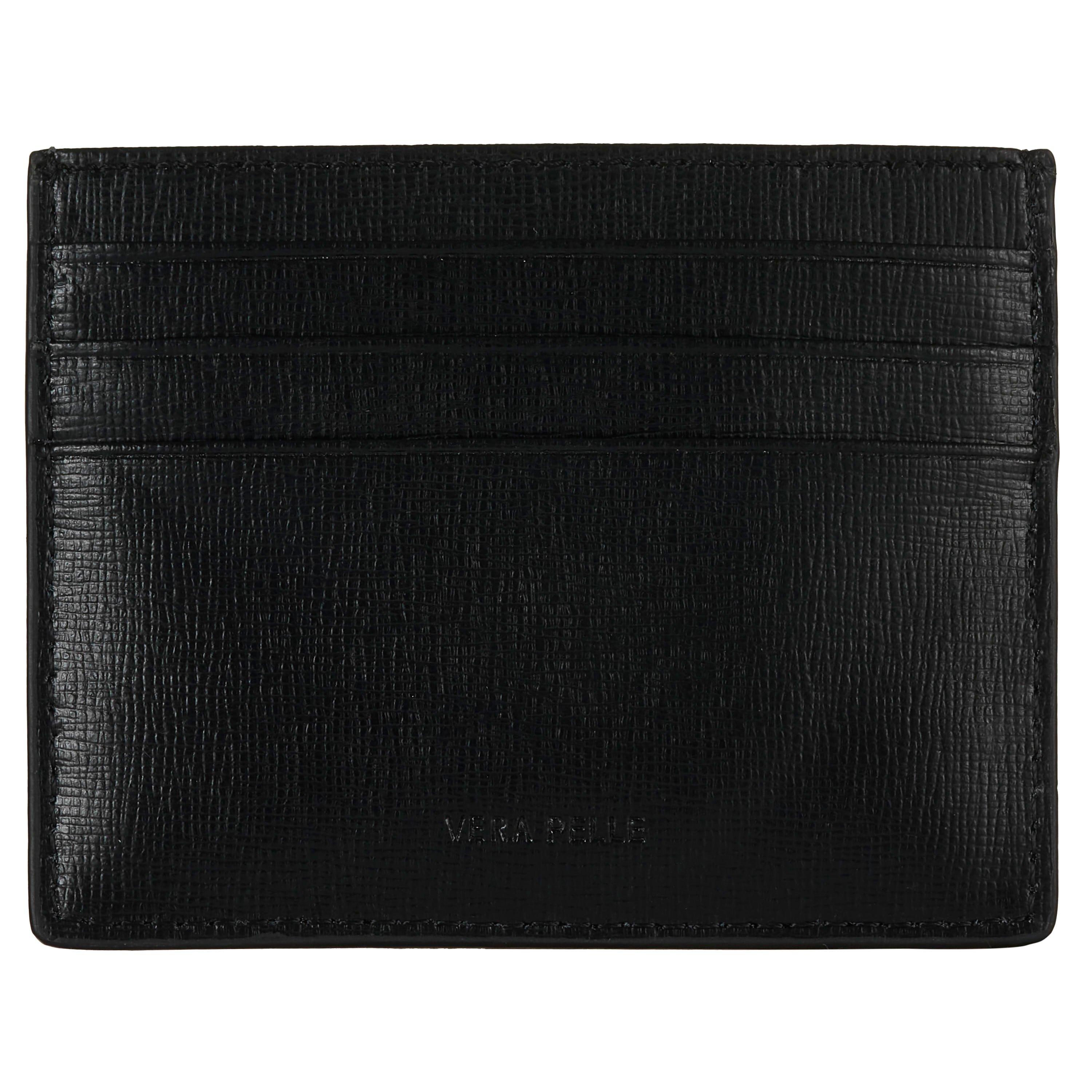 Nero Black - Valentino - Men's Marnier Leather Card Holder - 3