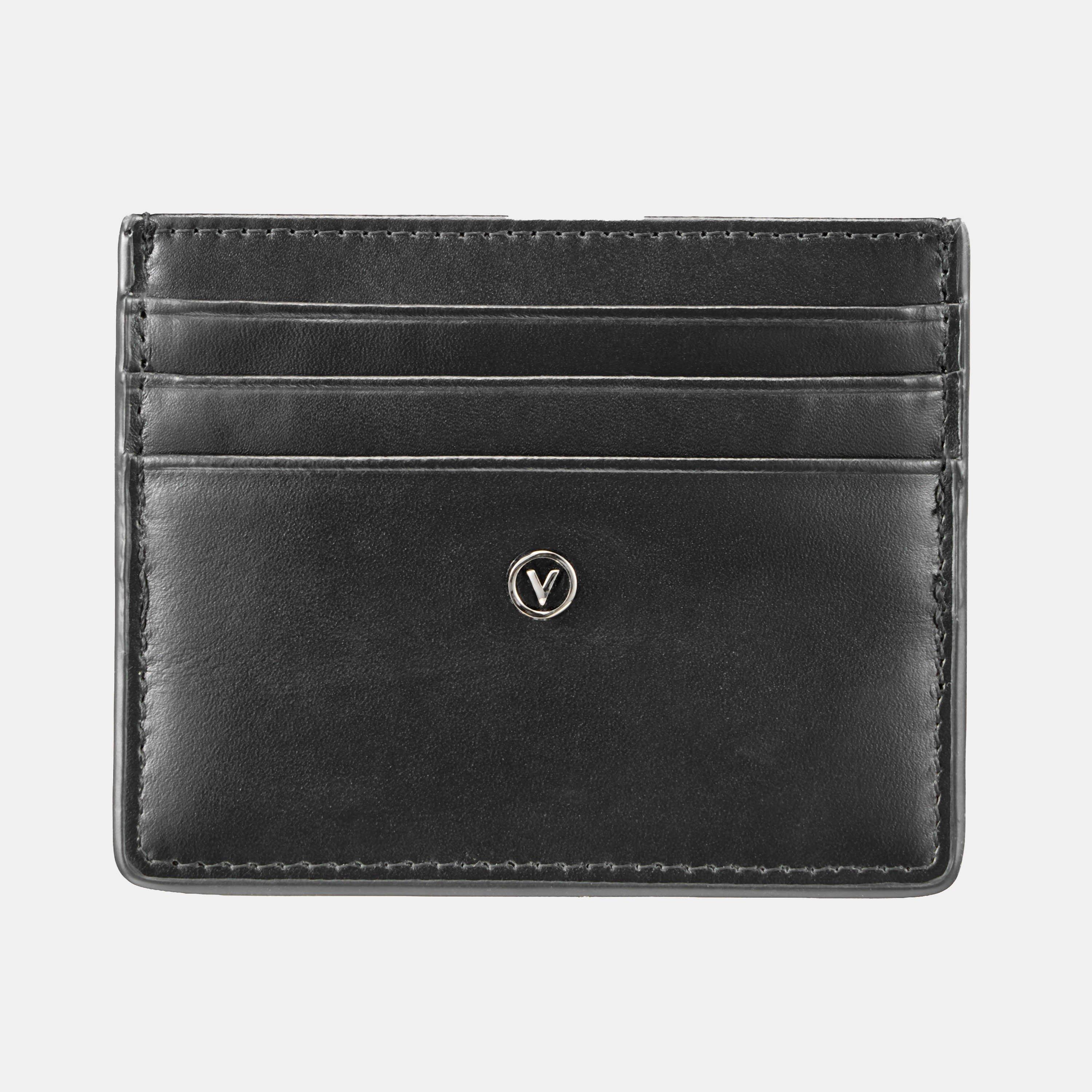 Nero Black - Valentino - Men's Courage Leather Card Holder - 1