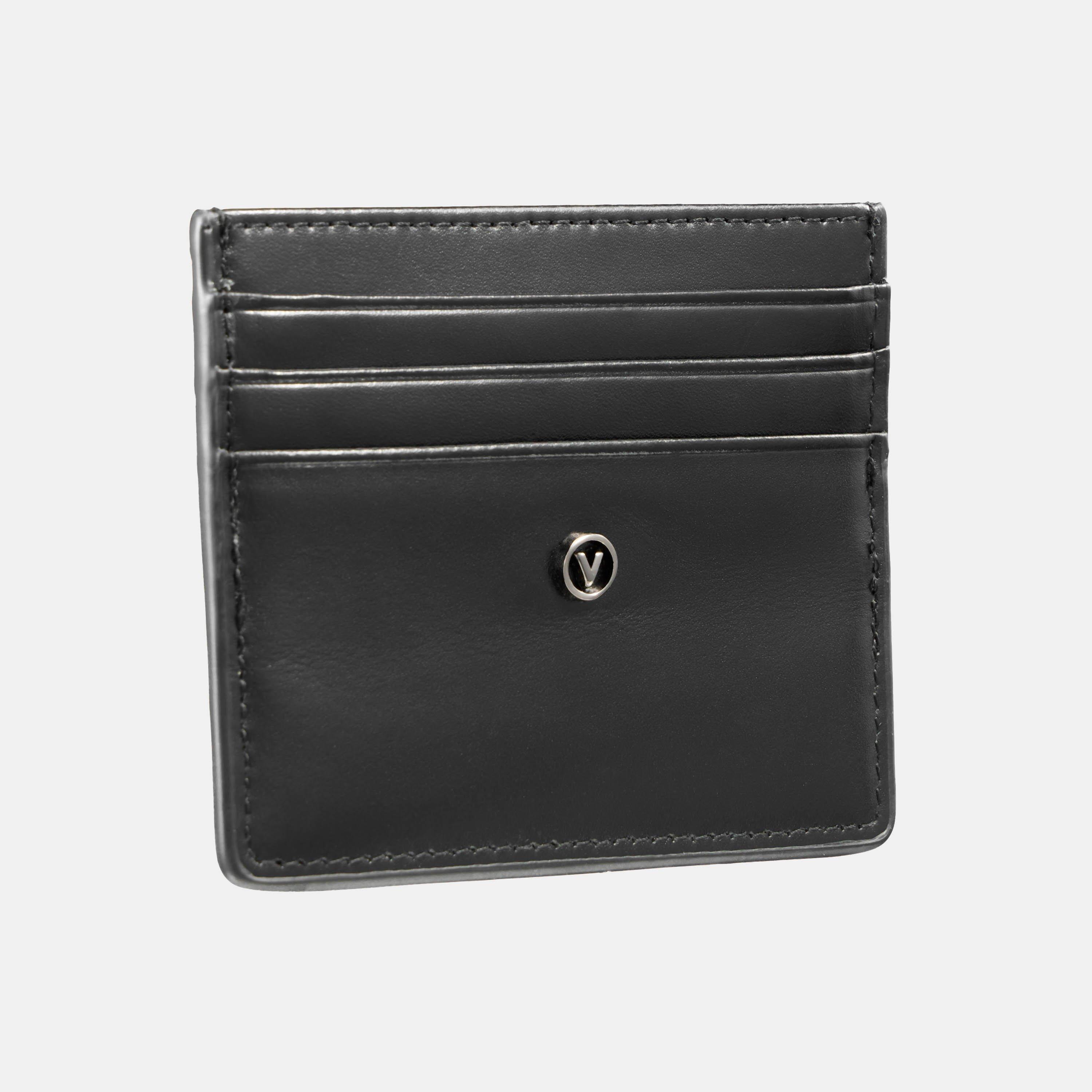 Nero Black - Valentino - Men's Courage Leather Card Holder - 3