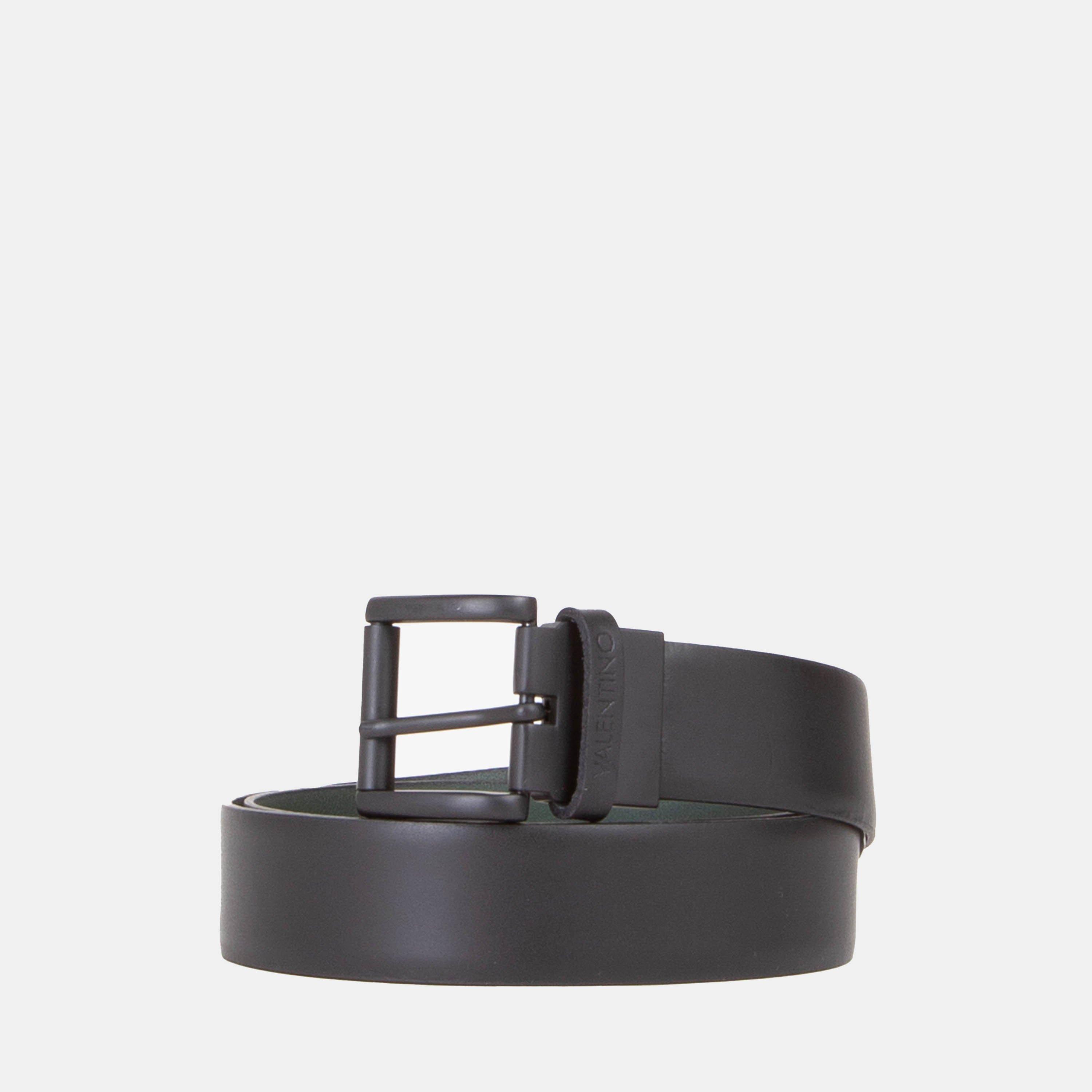 Black/Militare - Valentino - Men's Litech Leather Belt - 1