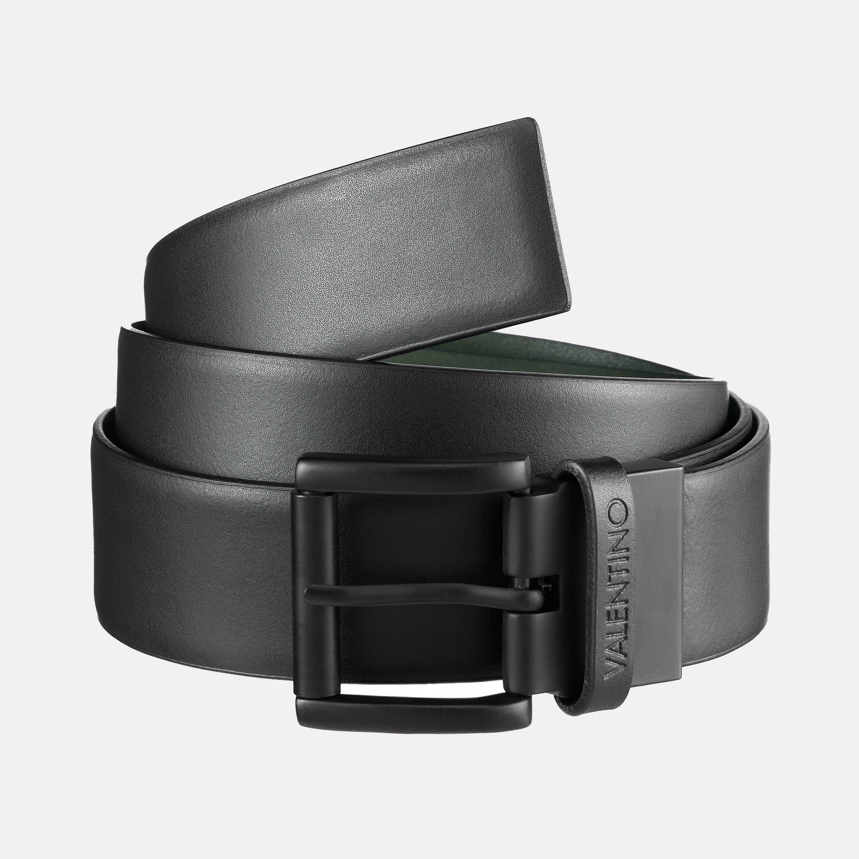 Black/Militare - Valentino - Men's Litech Leather Belt - 2