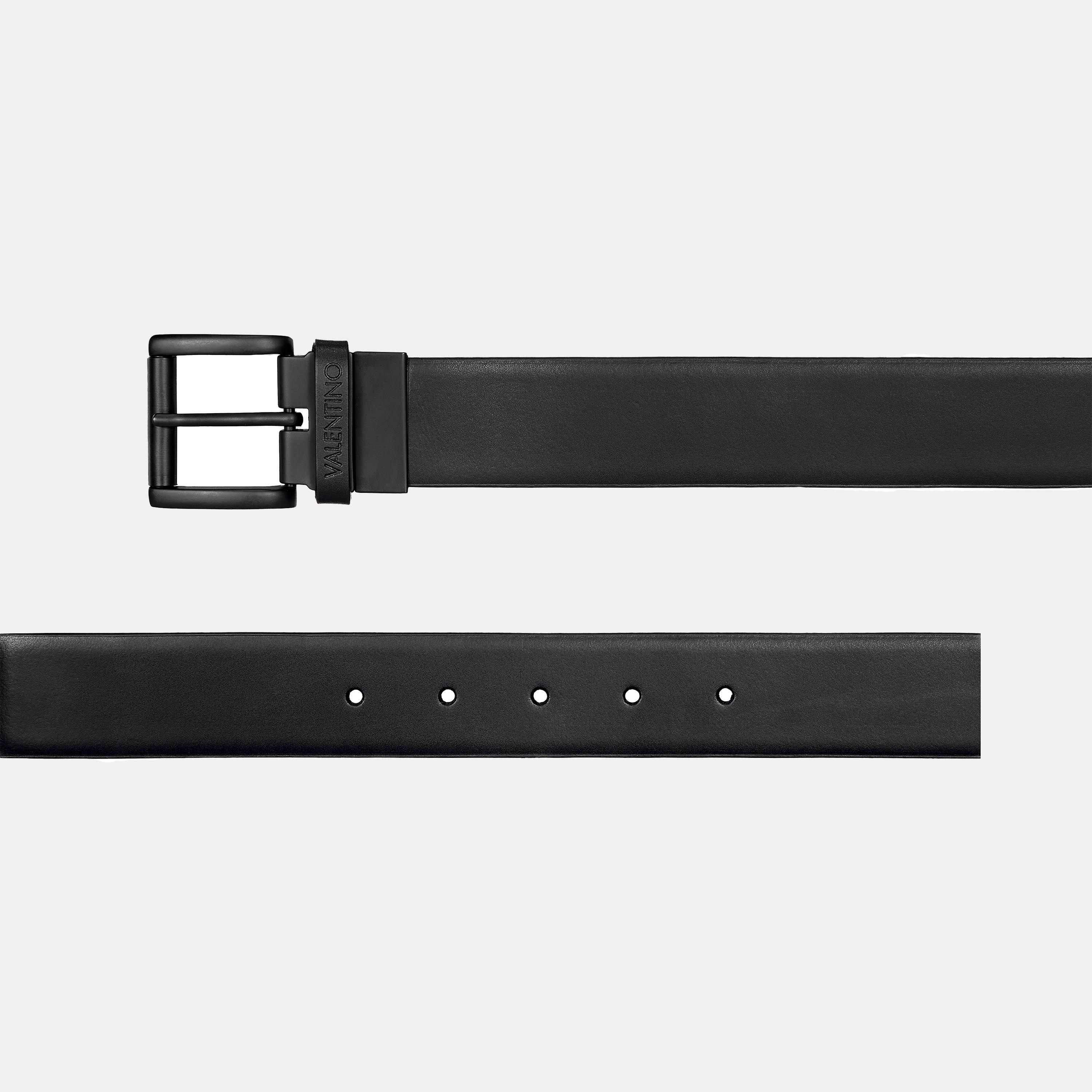 Black/Militare - Valentino - Men's Litech Leather Belt - 3