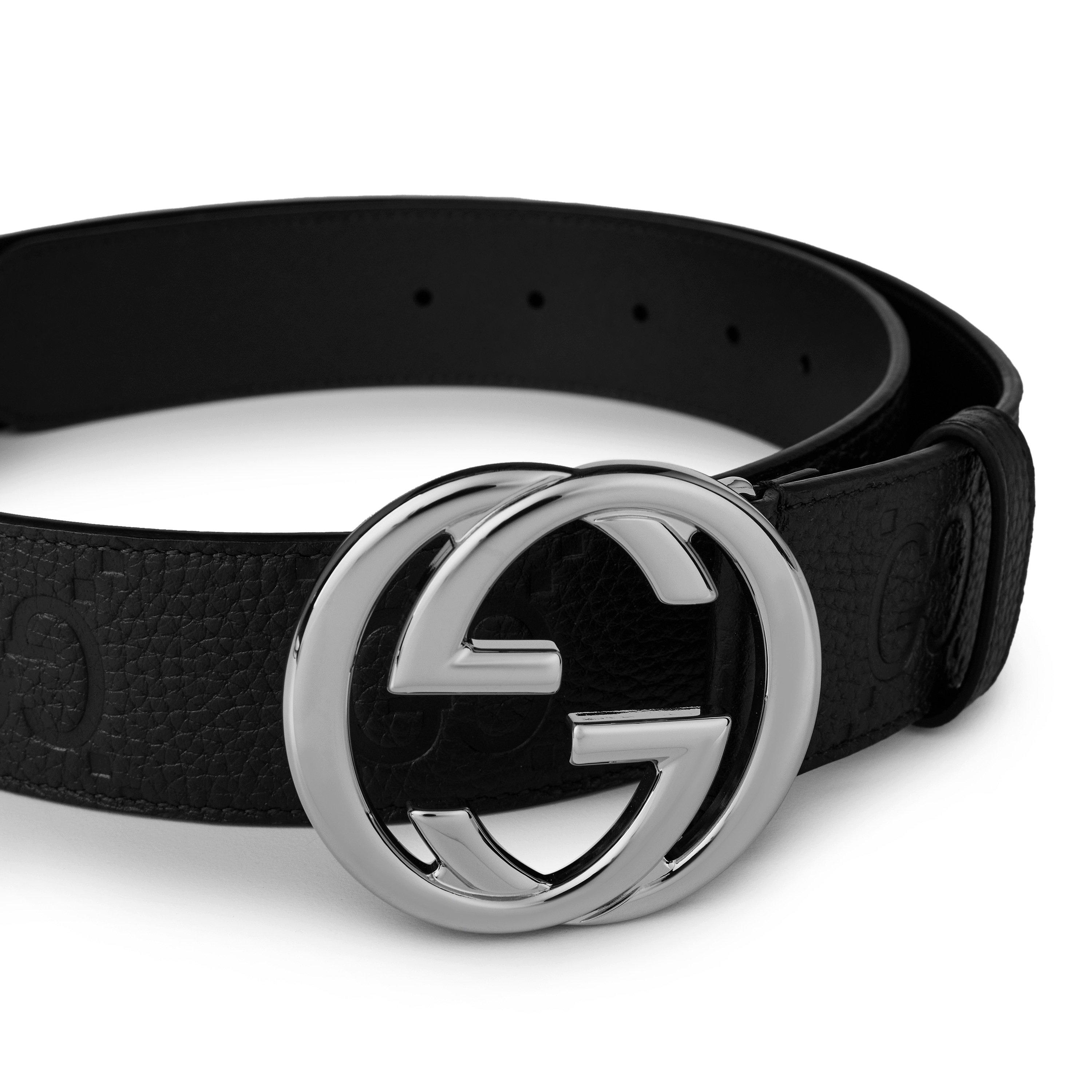 【GUCCI】関税込★Belt with interlocking g buckle Belt with Interlocking G buckle in GG Supreme | GUCCI® CA