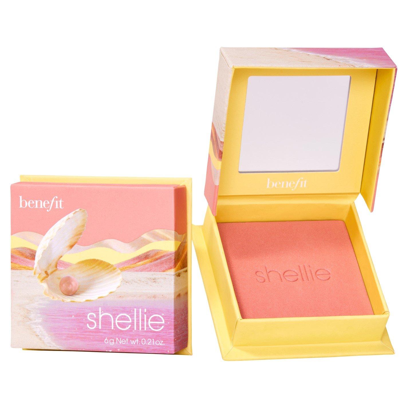 Benefit Shellie Warm Seashell-Pink Powder Blusher - MediumPink