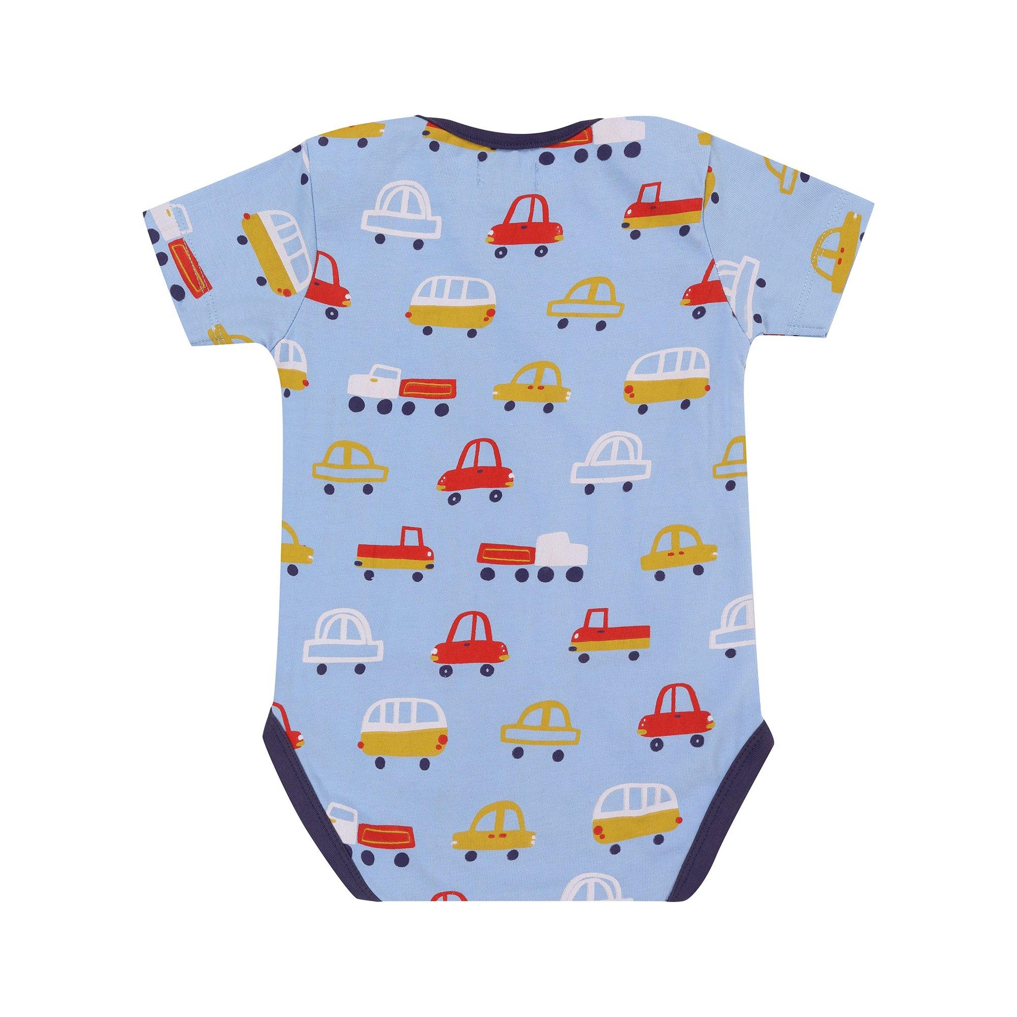 Multi - Lilly and Sid - & Sid Multicoloured Car And Stripe Print Bodysuit - 2 Pack Giftset - 2