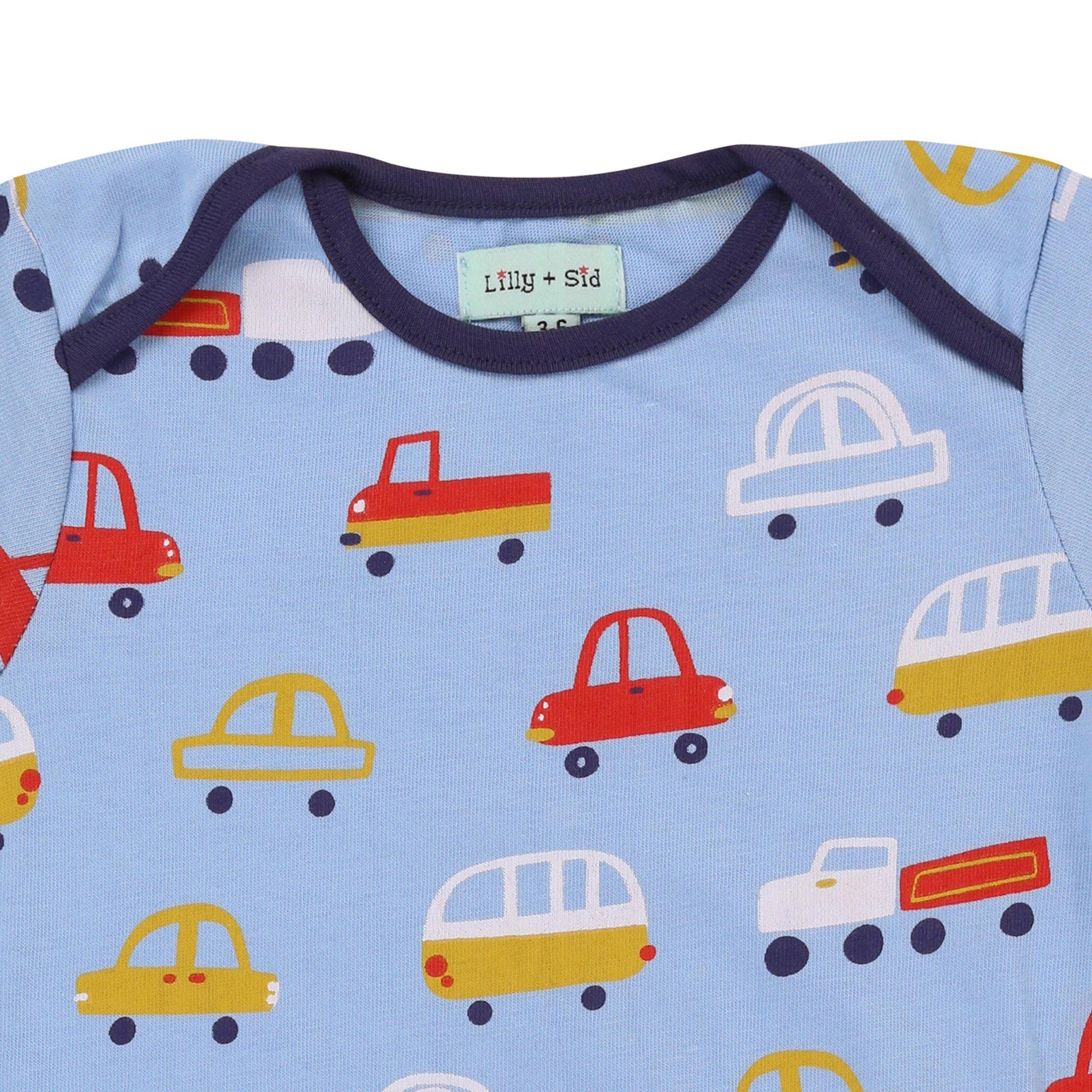 Multi - Lilly and Sid - & Sid Multicoloured Car And Stripe Print Bodysuit - 2 Pack Giftset - 4