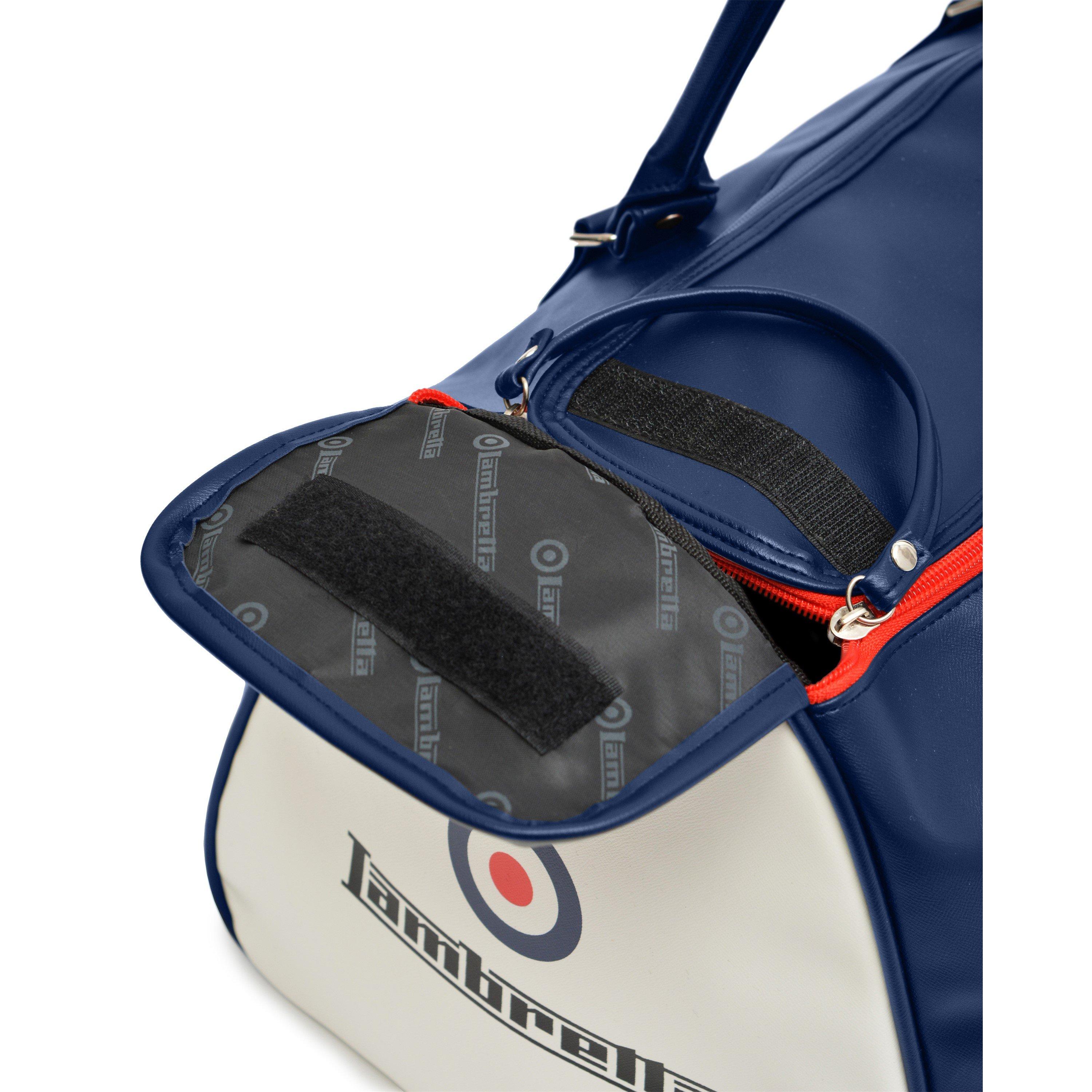 Navy/White - Lambretta - Retro Barrel Gym Bag - 5