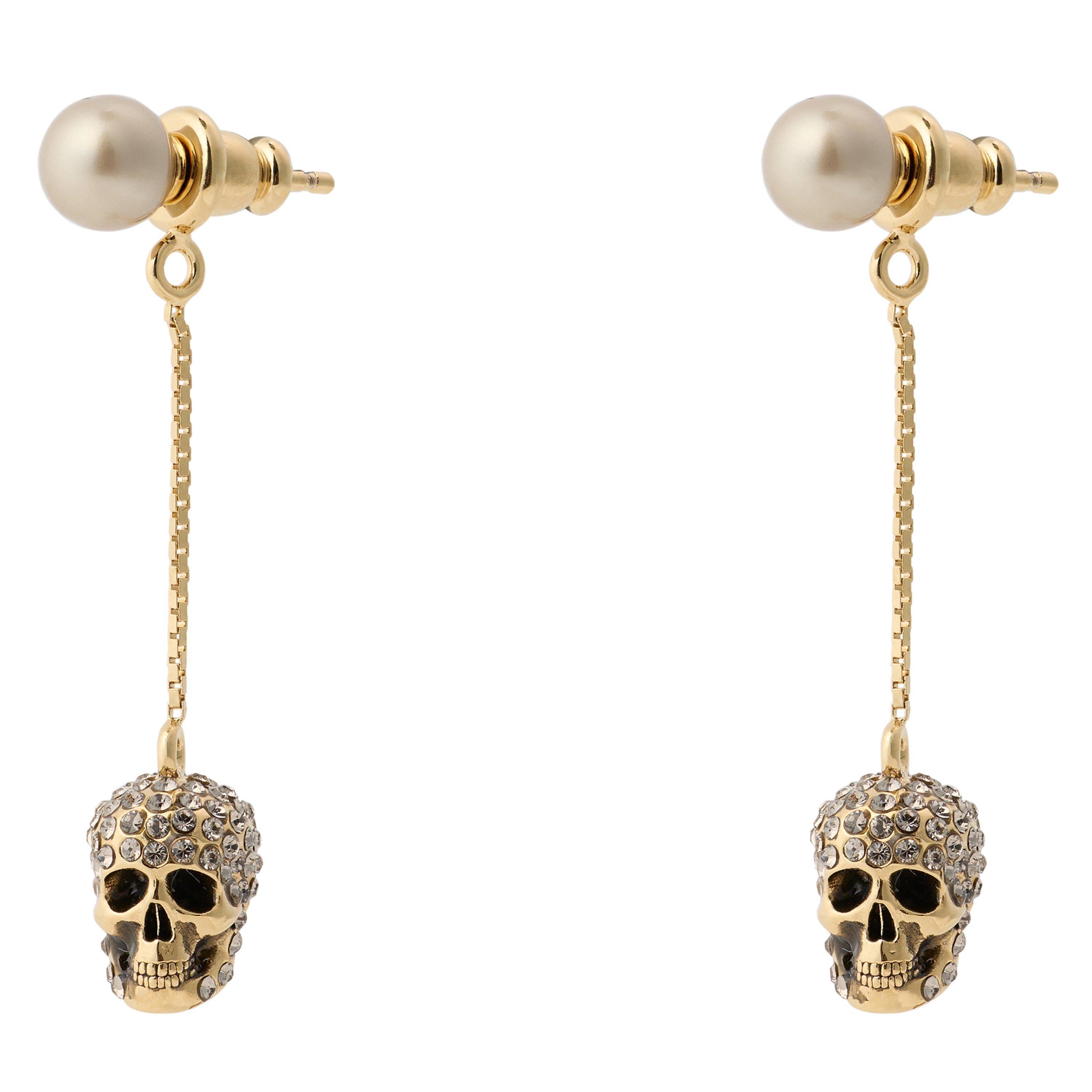 Gld Gry Crystal - Alexander McQueen - Alex Skull Pendant E Ld63 - 1