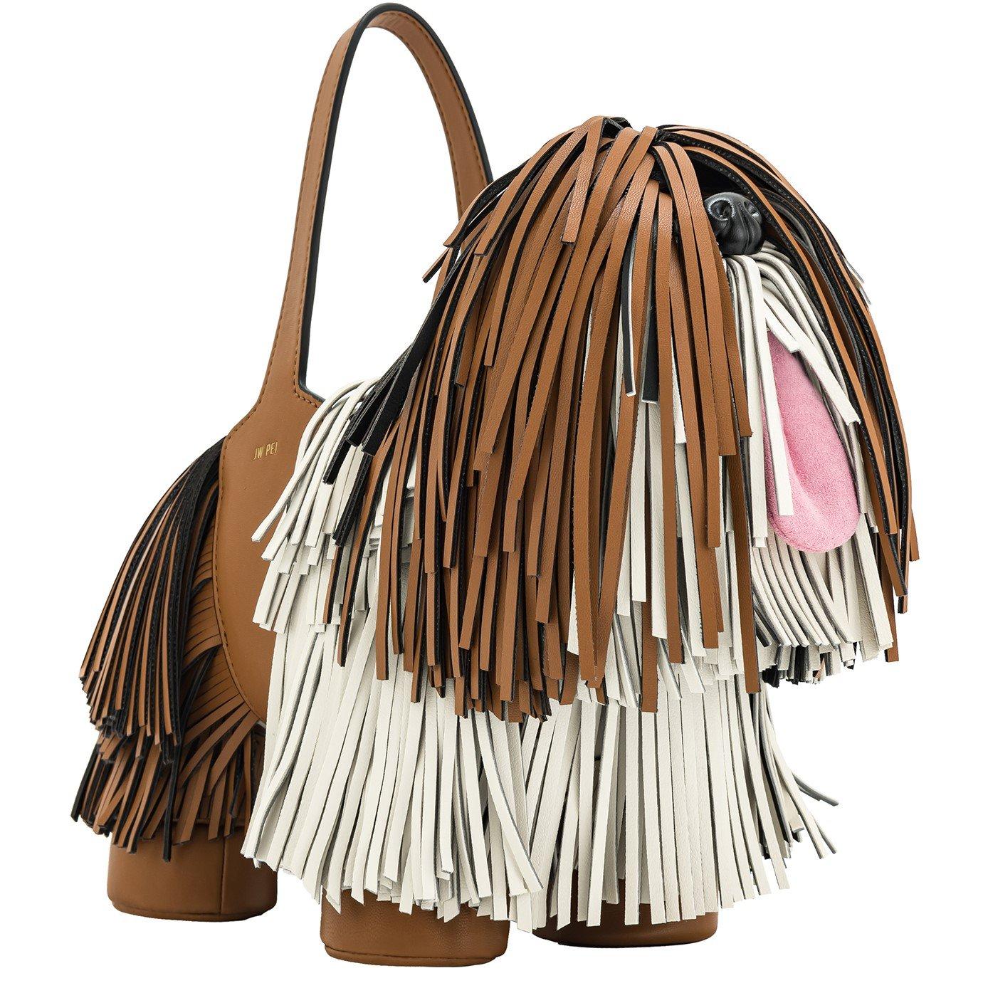 Brown - JW Pei - Women's Nita Puppy Cross Body Bags - 2