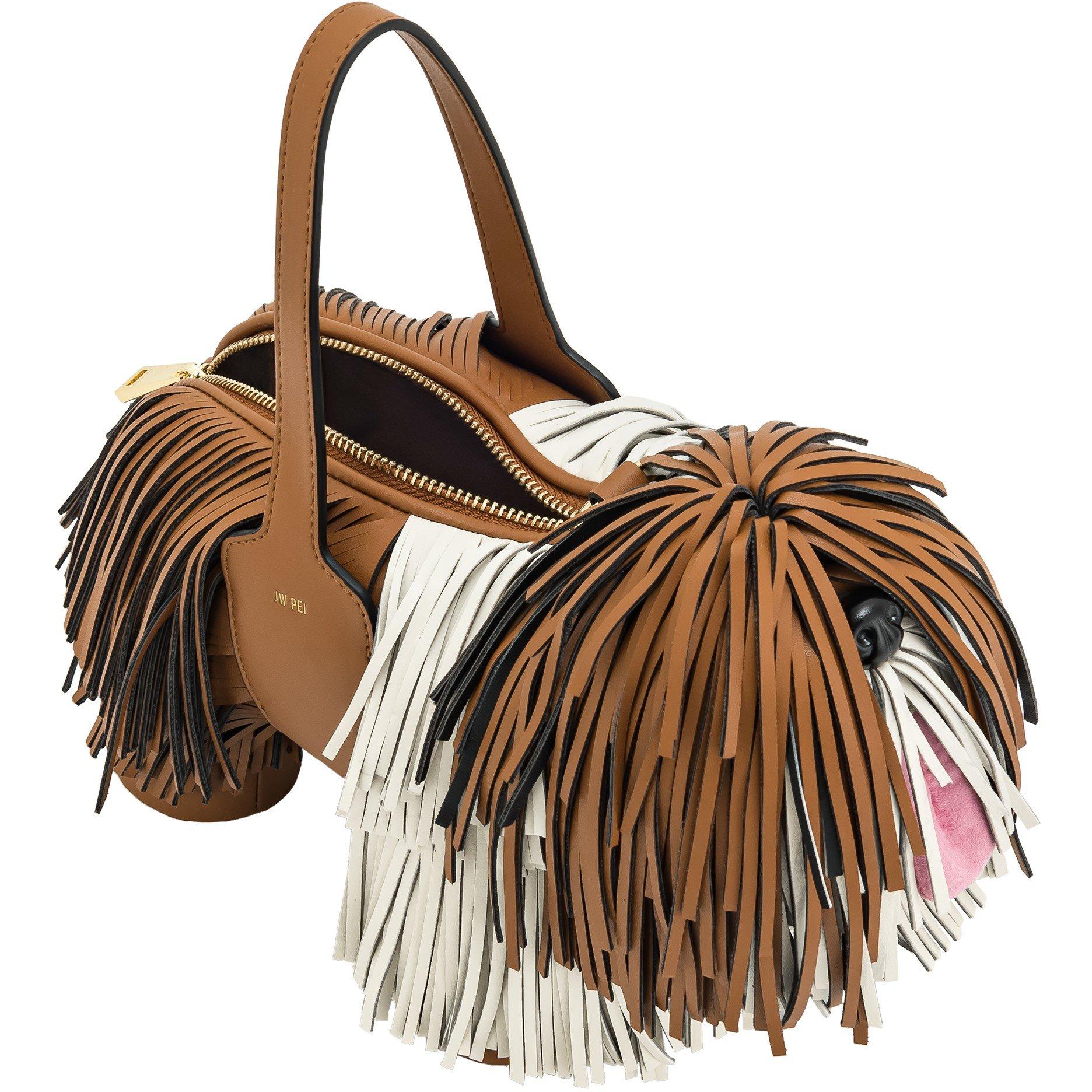 Brown - JW Pei - Women's Nita Puppy Cross Body Bags - 4