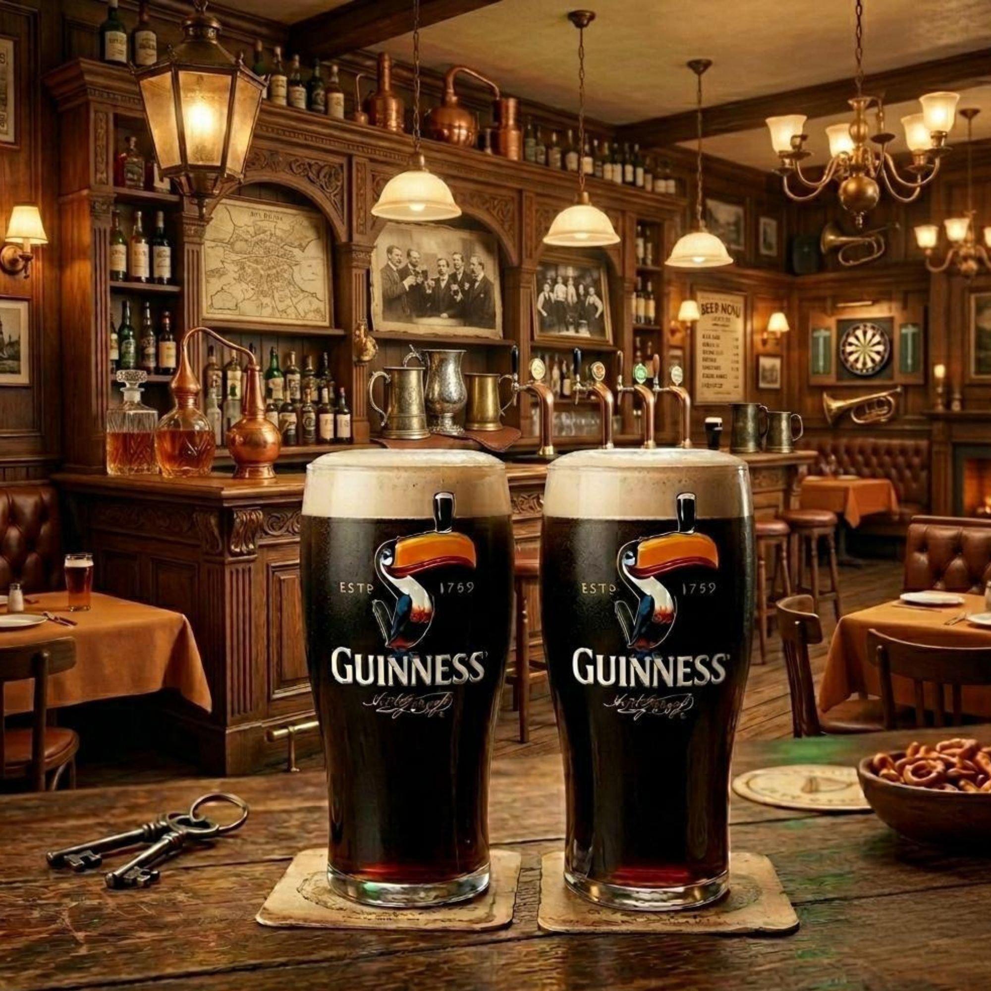 Tukan - Guinness - Team Guinness Official Toucan Pint Beer Glass Set of 2 - 4