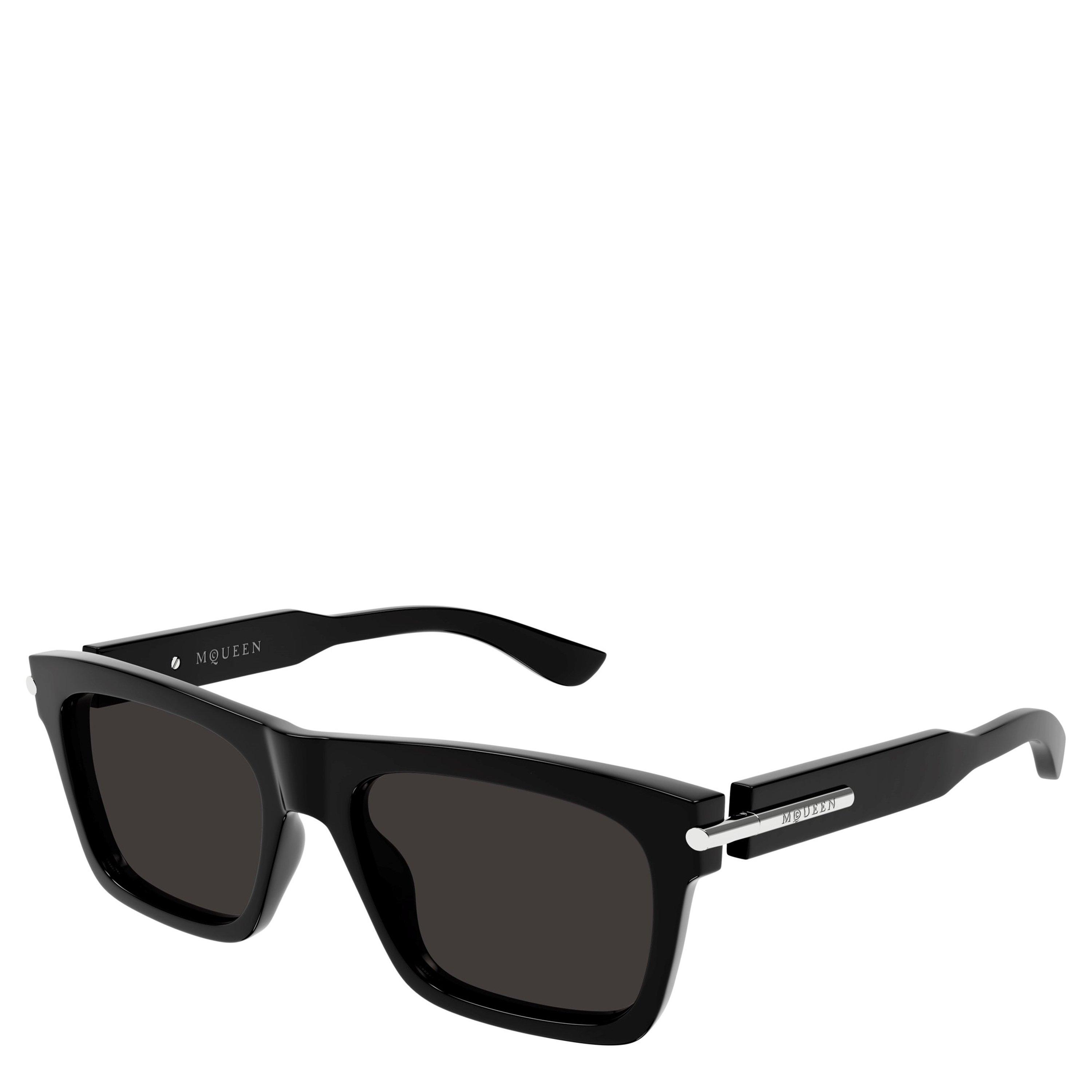 Alexander Mcqueen Men's Oversized Sunglasses - Black/Grey