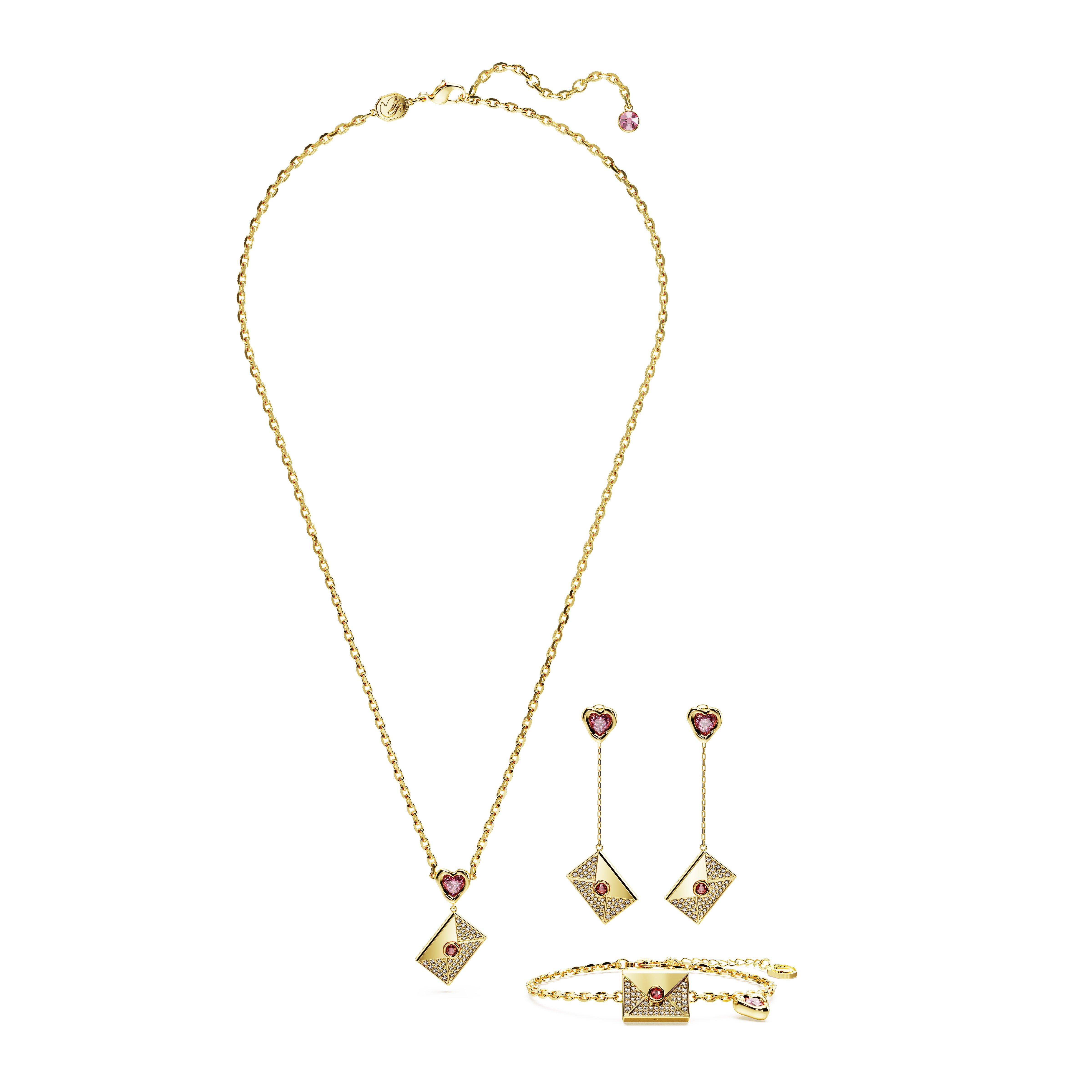Goud - Swarovski - Women's Letra Jewellery Sets - 2