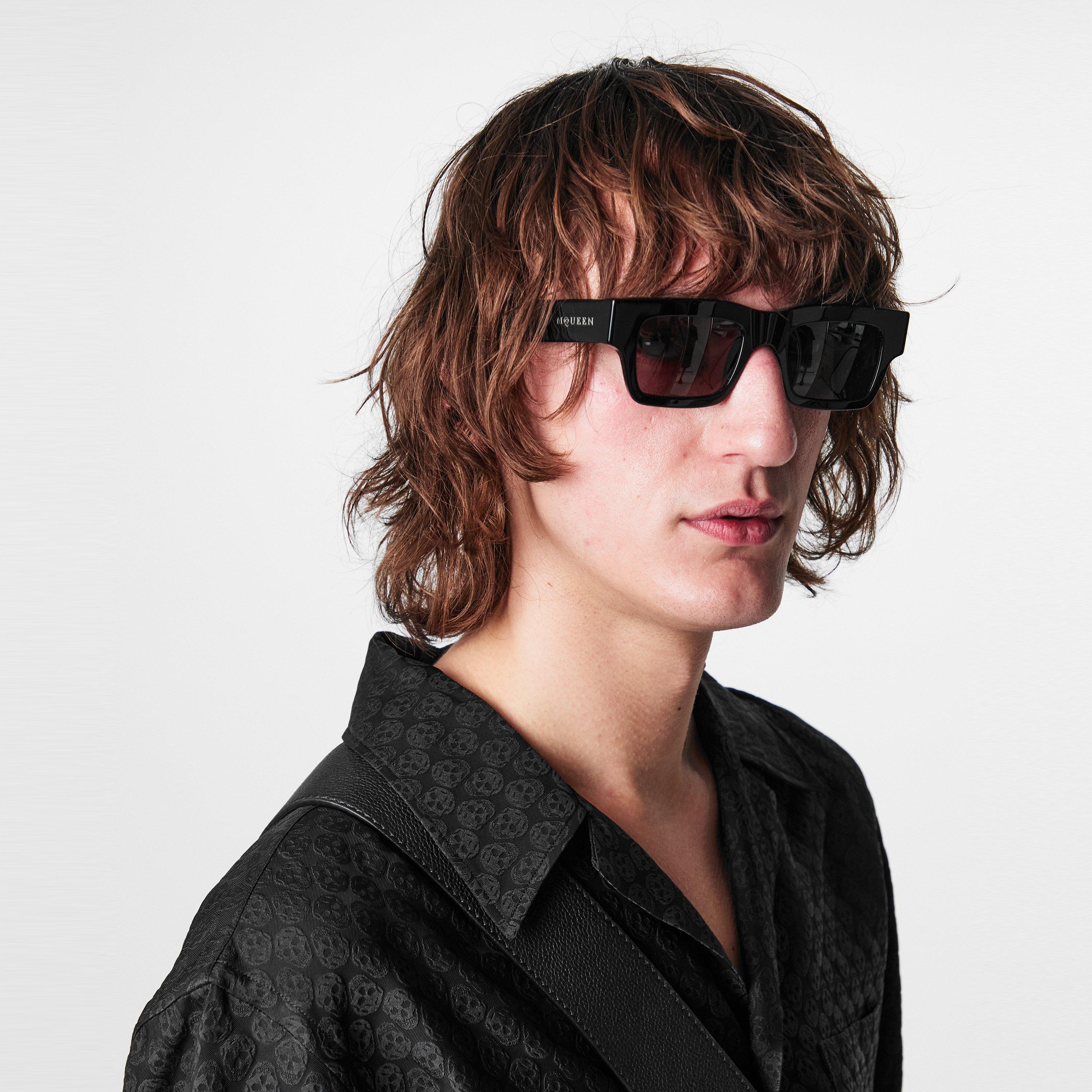 Black/Grey - Alexander McQueen - Cat Eye Sunglasses - 3