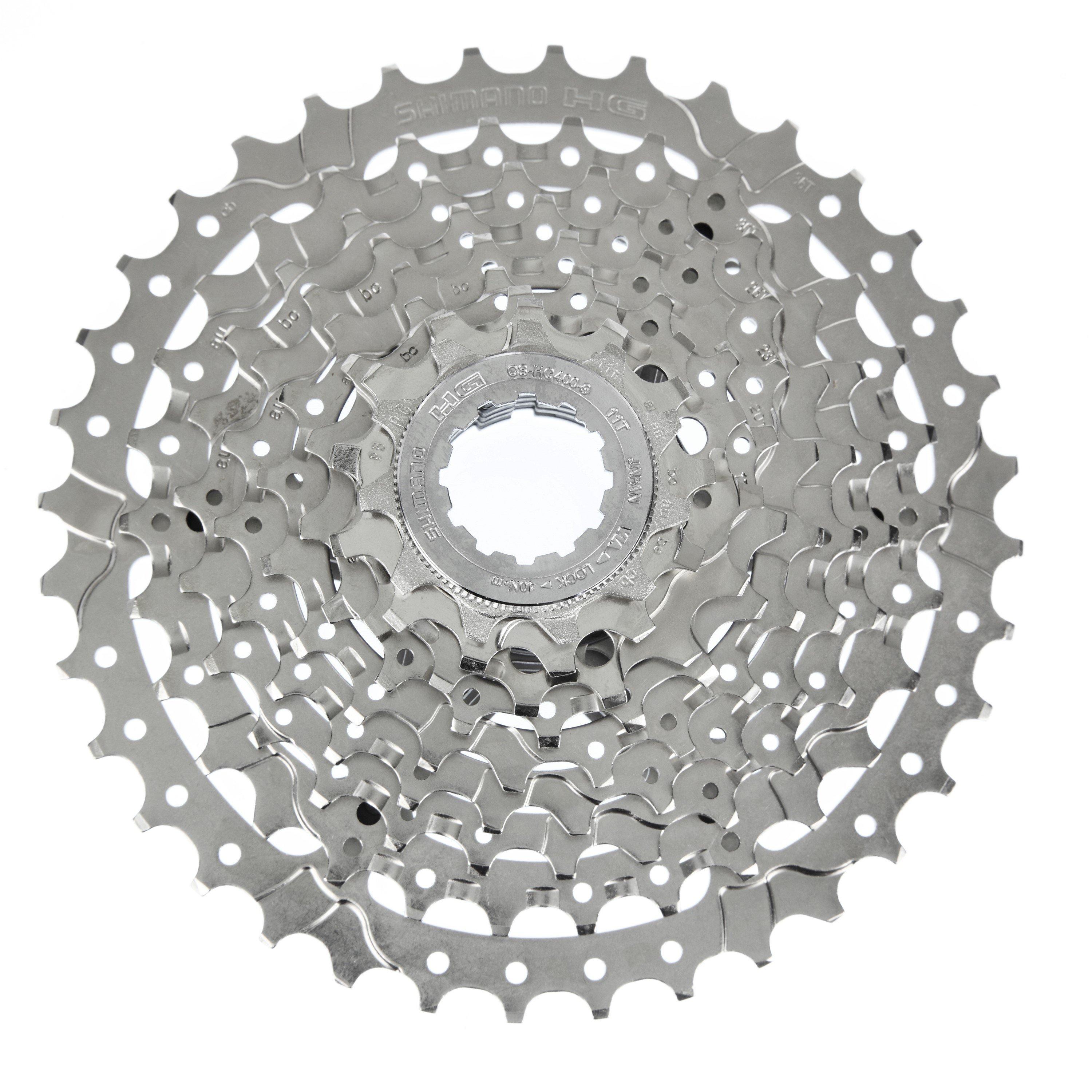 Silver - Shimano - CS-HG400 Alivio 9-Speed Cassette 11 - 34T