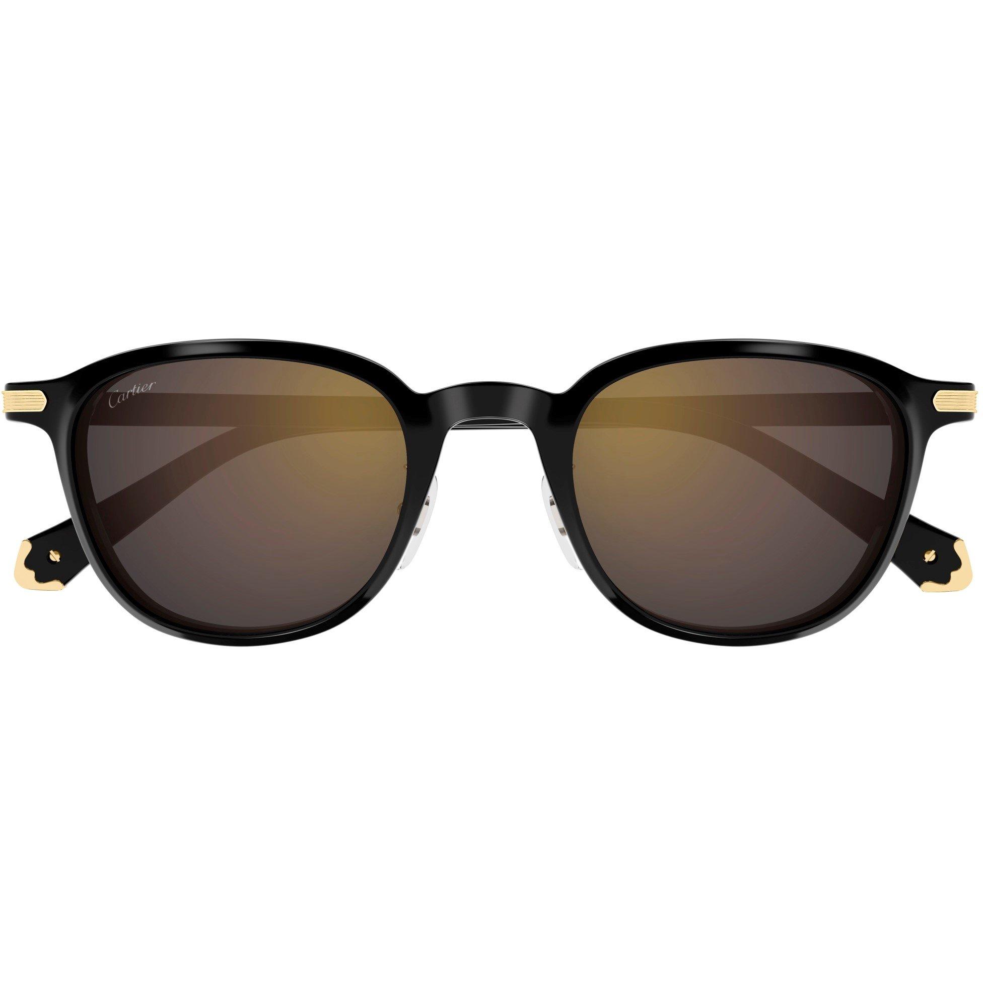 Black/Grey - Cartier - Cartier CT0541SA Round Sunglasses - 2