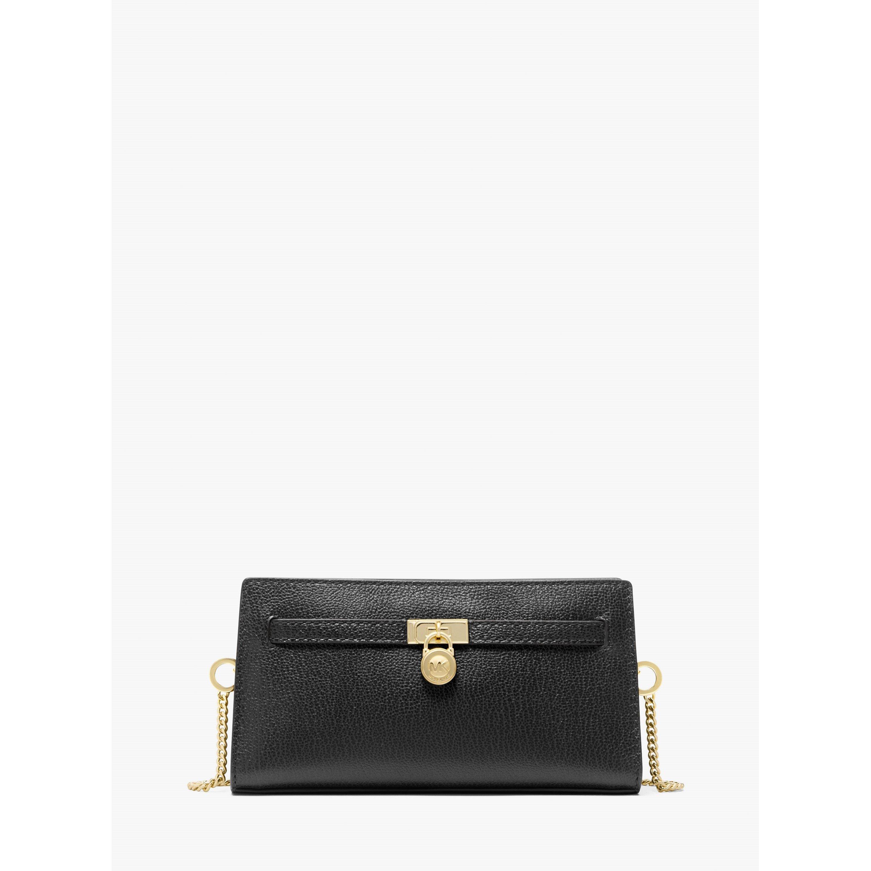 MICHAEL Michael Kors Women's Hamilton Cross Body Wallet On Chain - BLACK