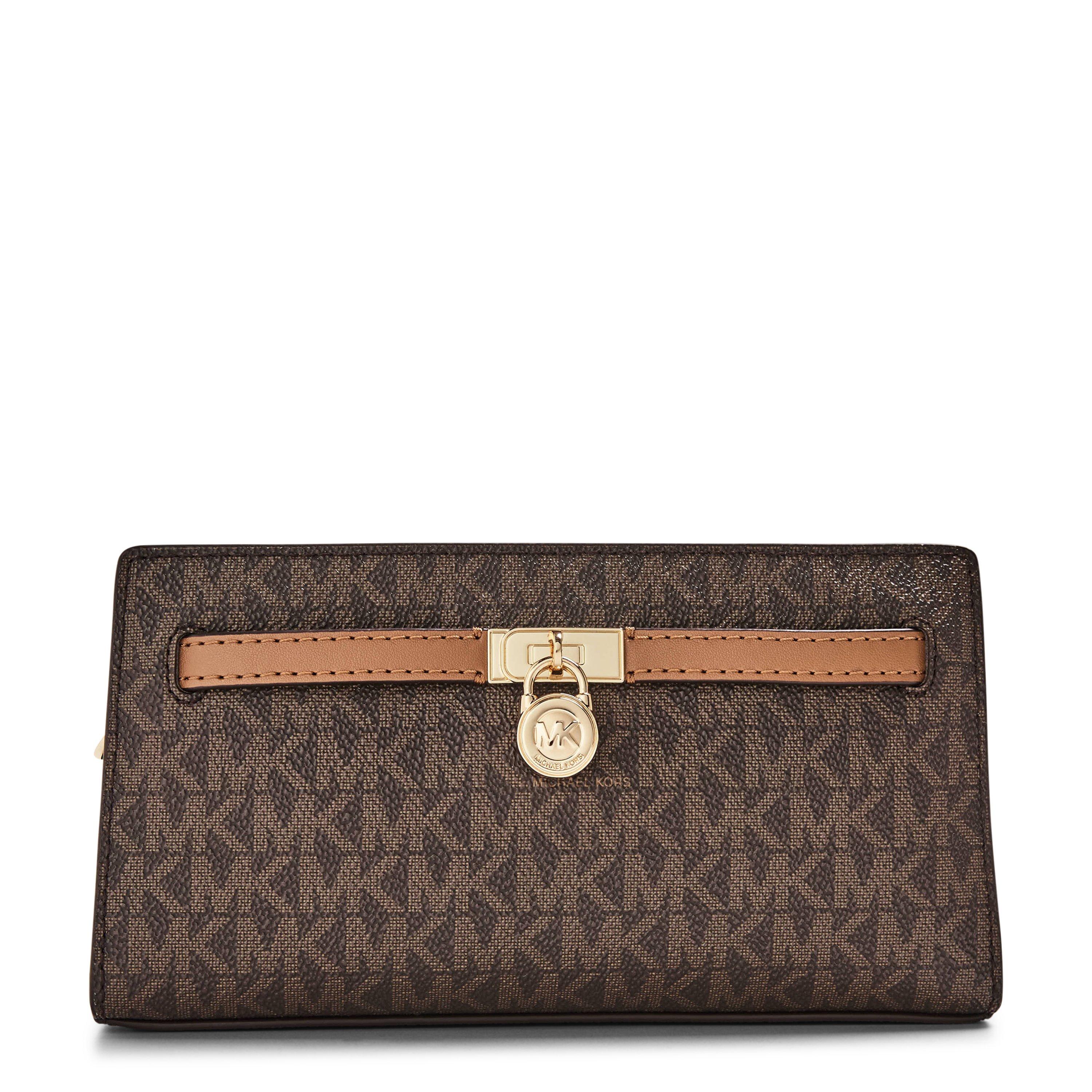 MICHAEL Michael Kors Women's Hamilton Cross Body Wallet On Chain - Brn/acrn