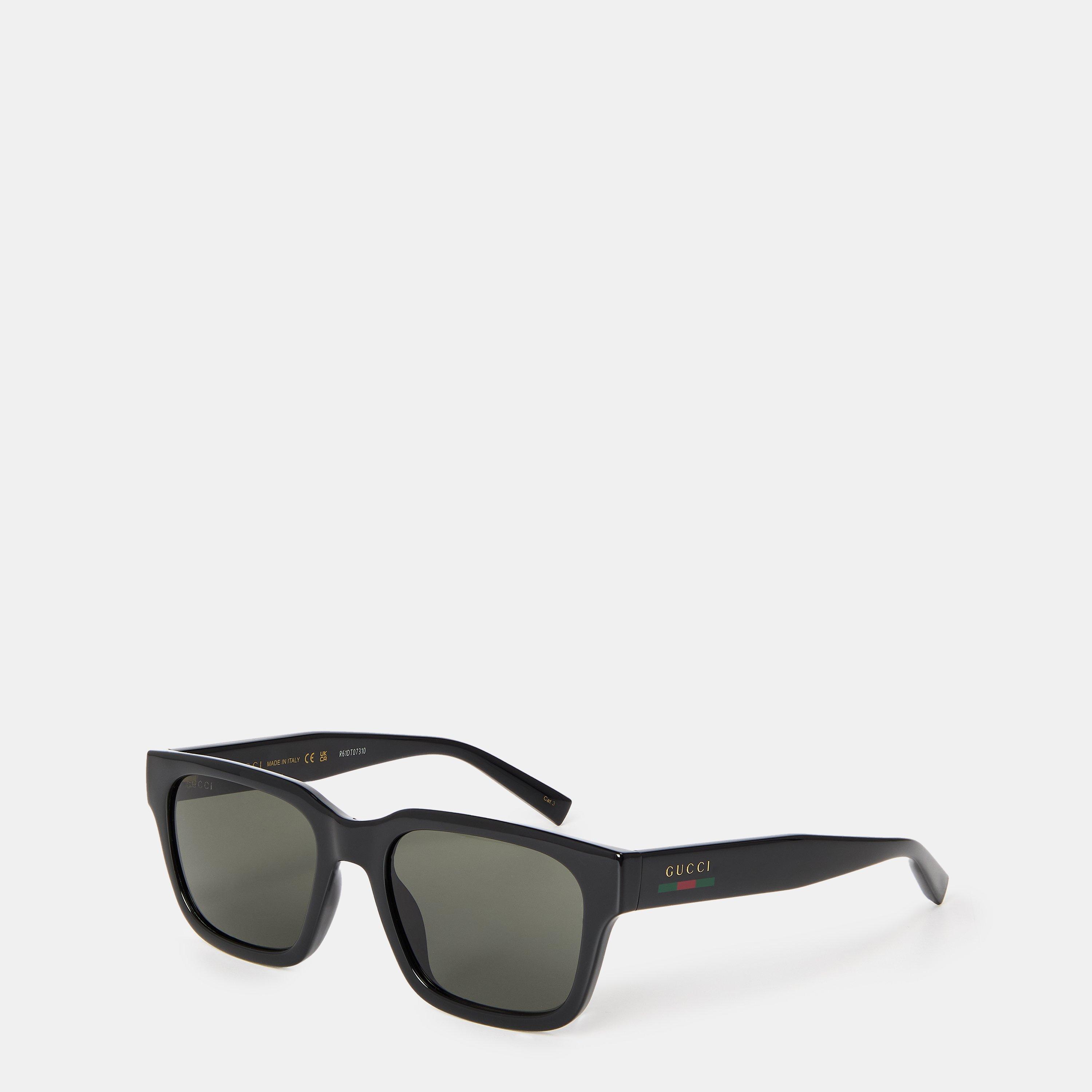 Black/Grey - Gucci - Rectangle Sunglasses - 1