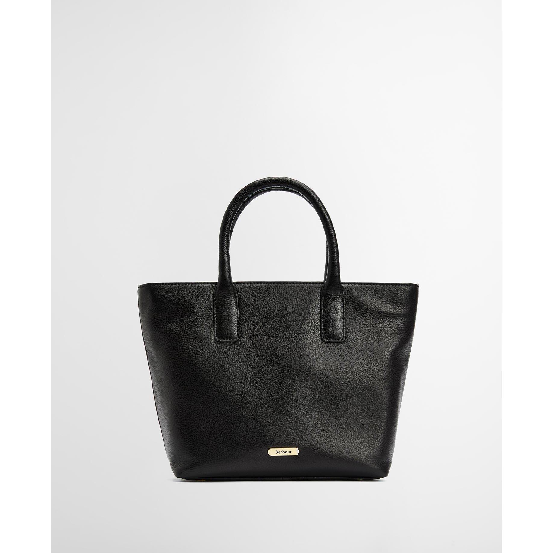 Barbour Birch Leather Tote Bag - Black