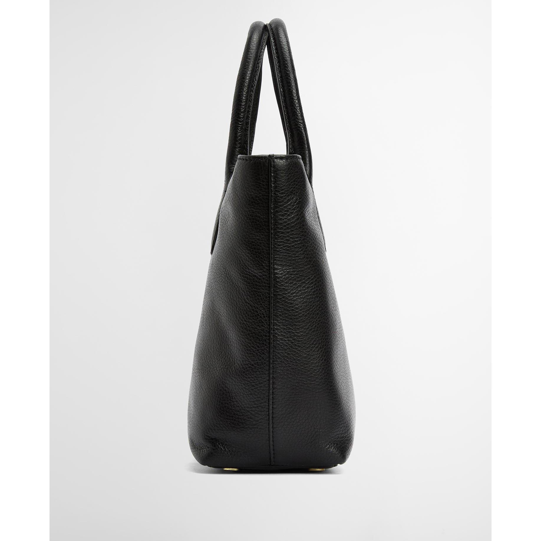 Black - Barbour - Birch Leather Tote Bag - 10