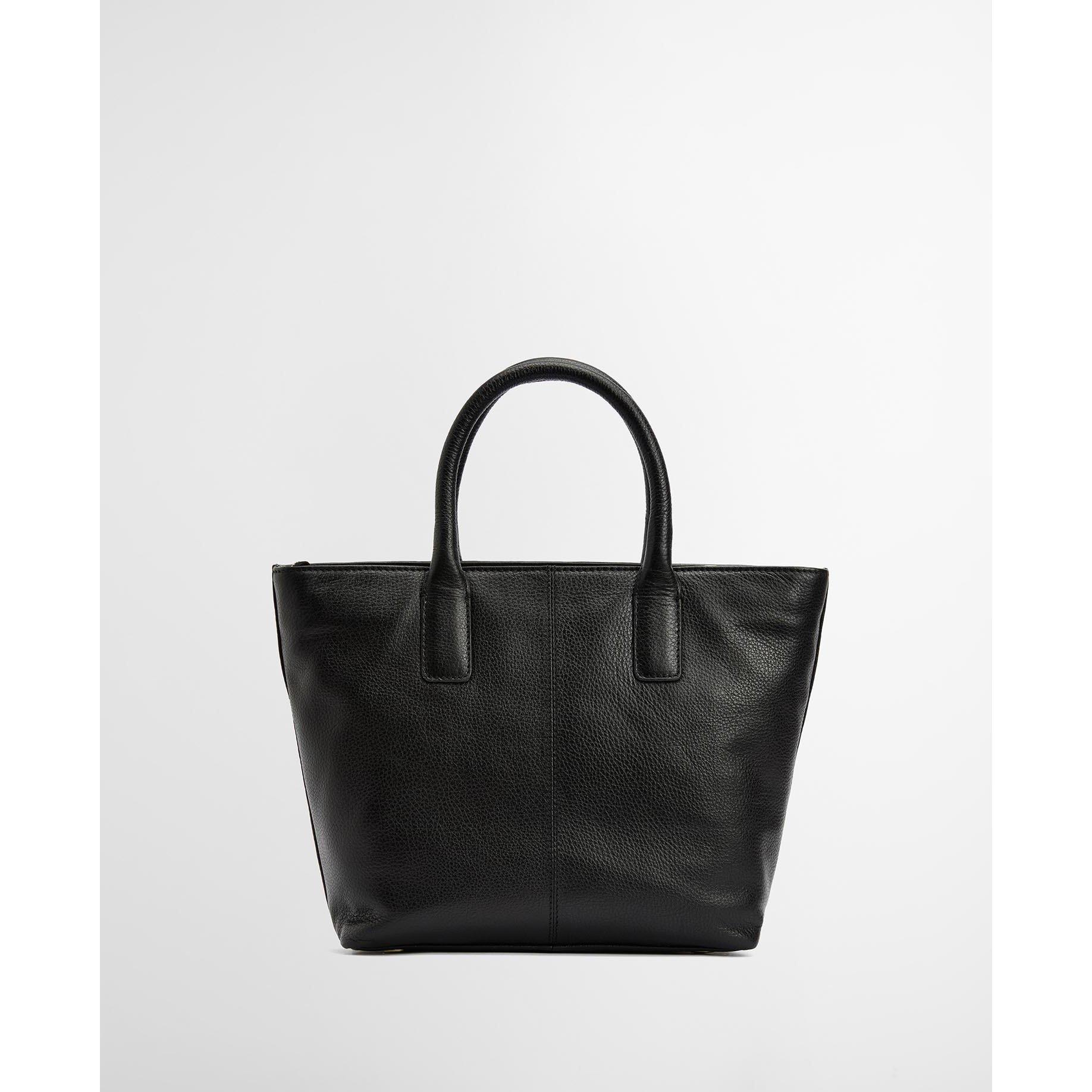 Black - Barbour - Birch Leather Tote Bag - 3