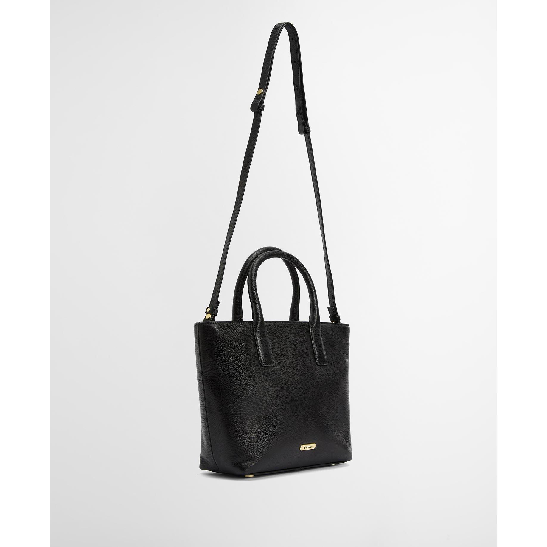 Black - Barbour - Birch Leather Tote Bag - 5