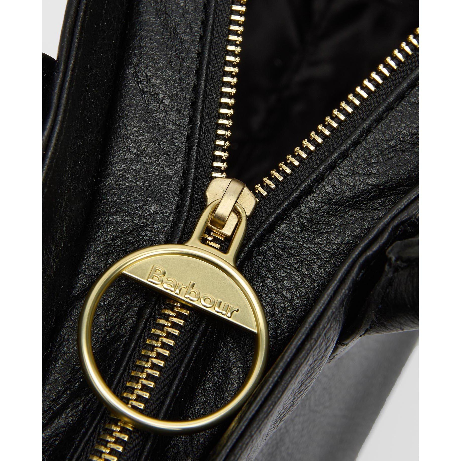 Black - Barbour - Birch Leather Tote Bag - 8