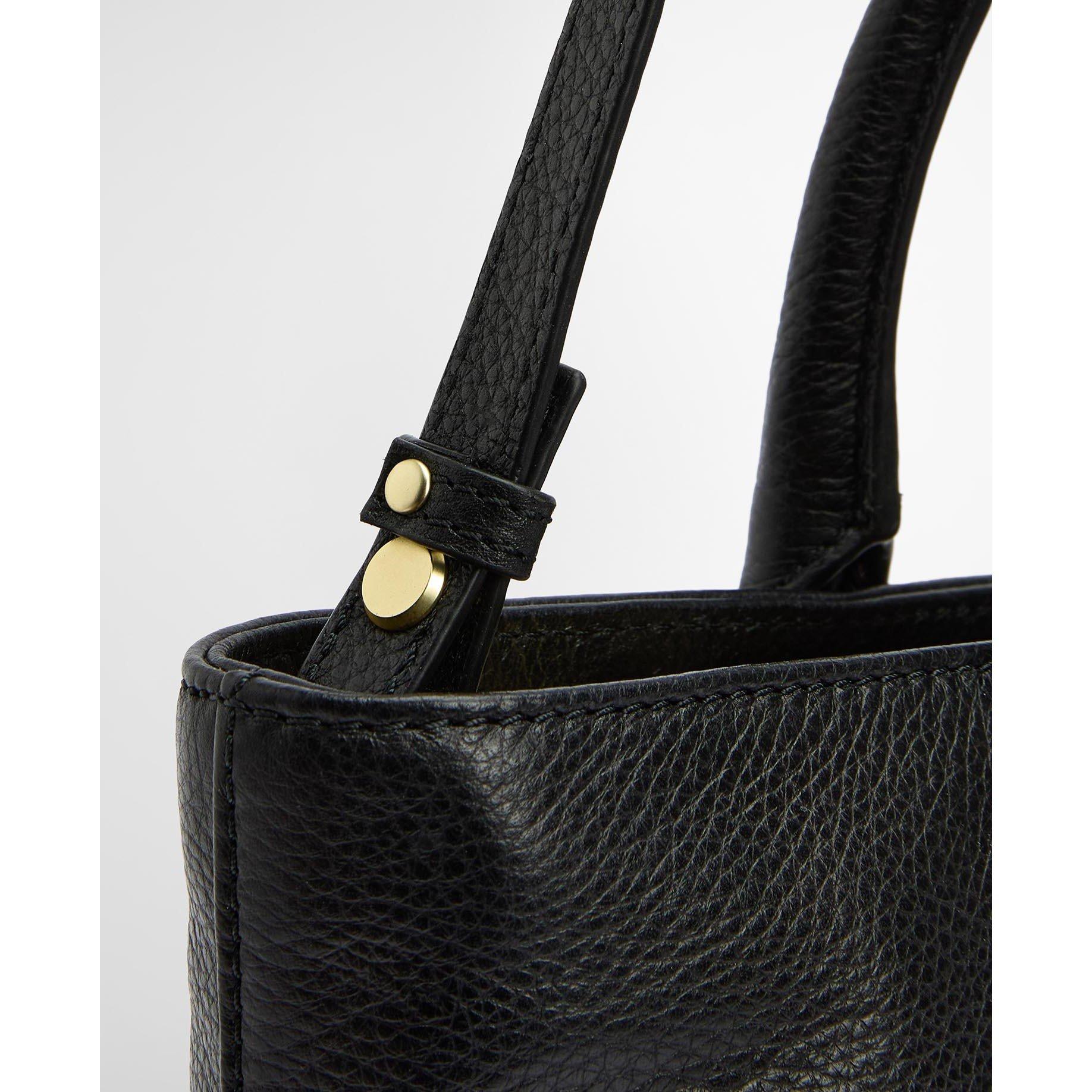 Black - Barbour - Birch Leather Tote Bag - 9