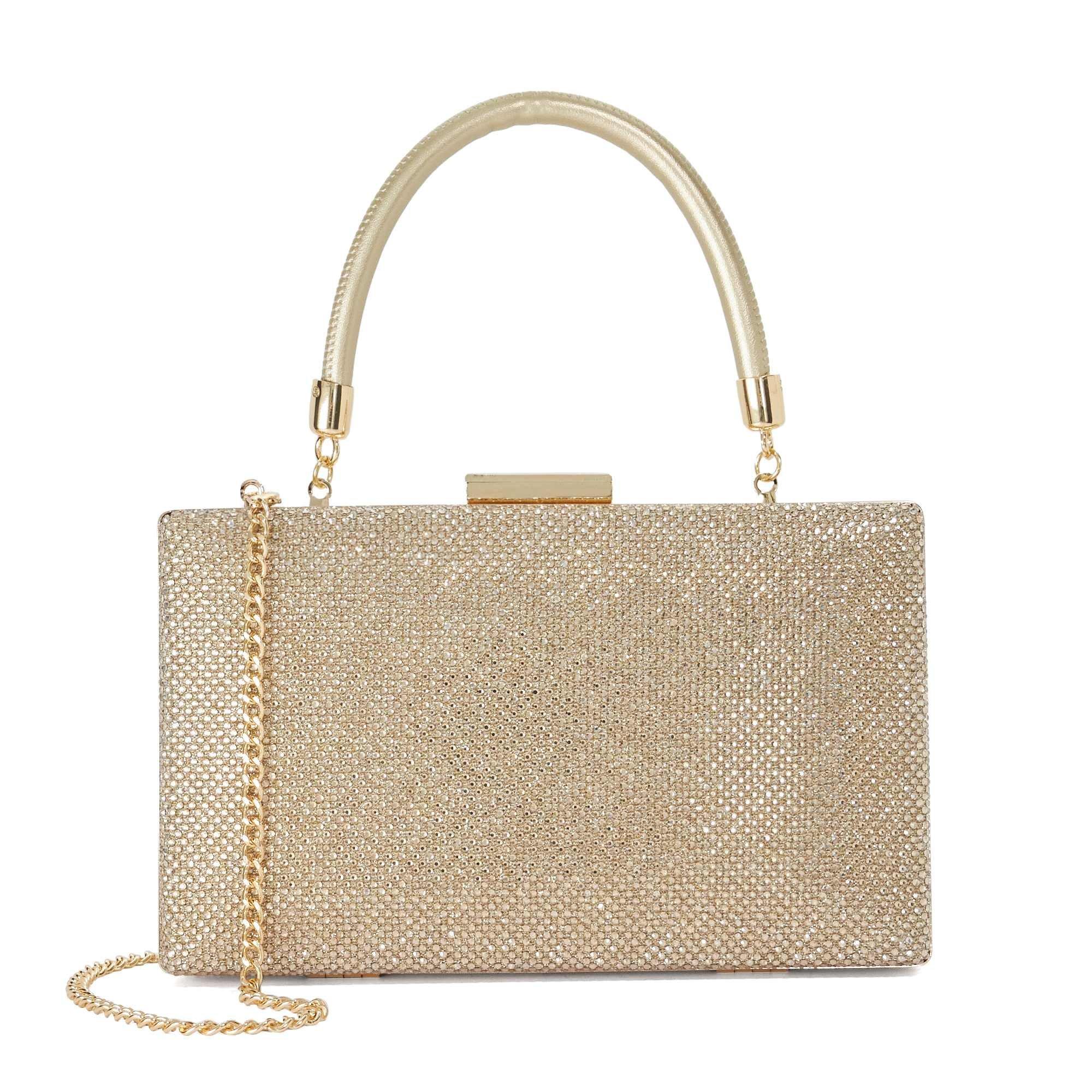 gold-diamantes - Dune London - Women's Banquit Clutch Bag - 1