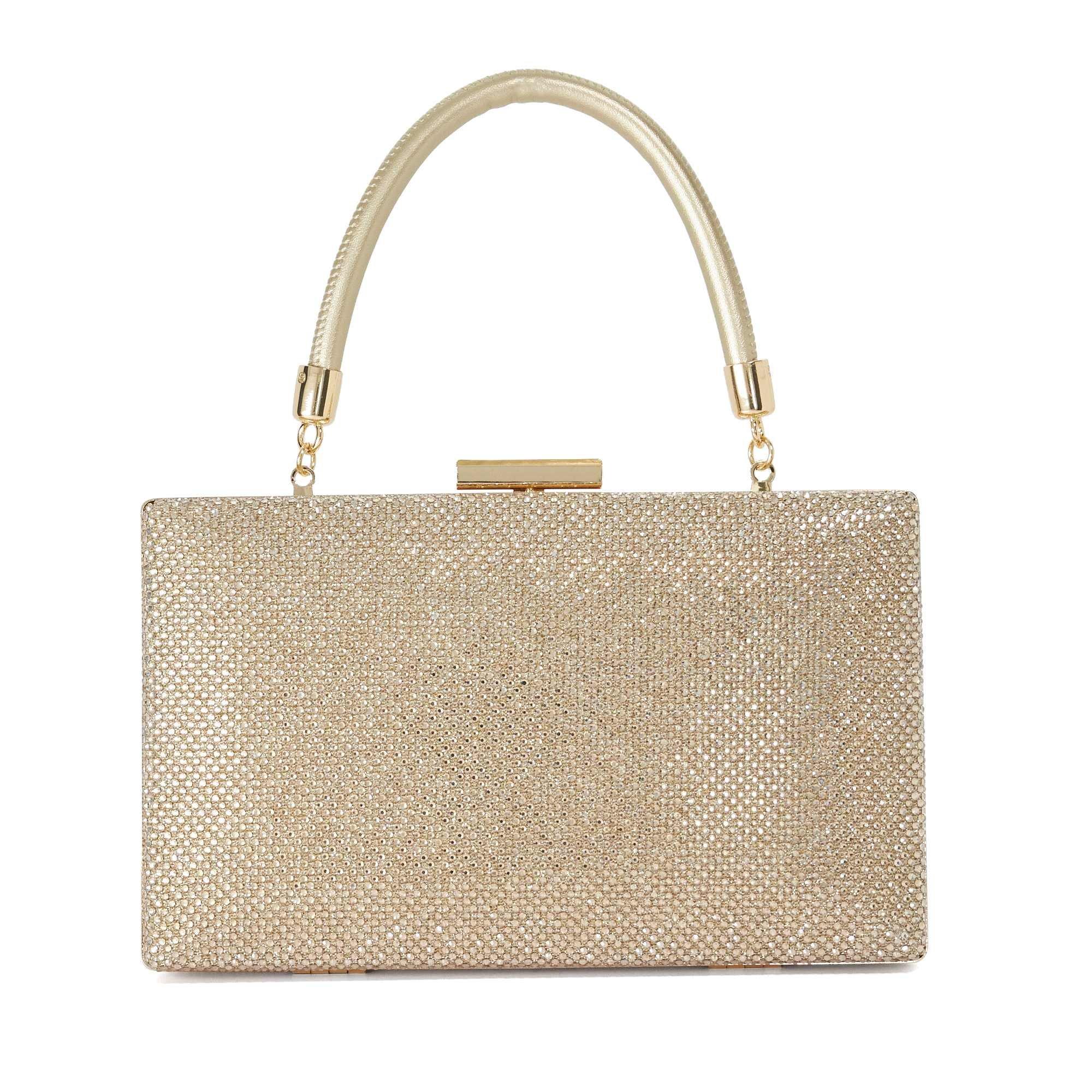 gold-diamantes - Dune London - Women's Banquit Clutch Bag - 2