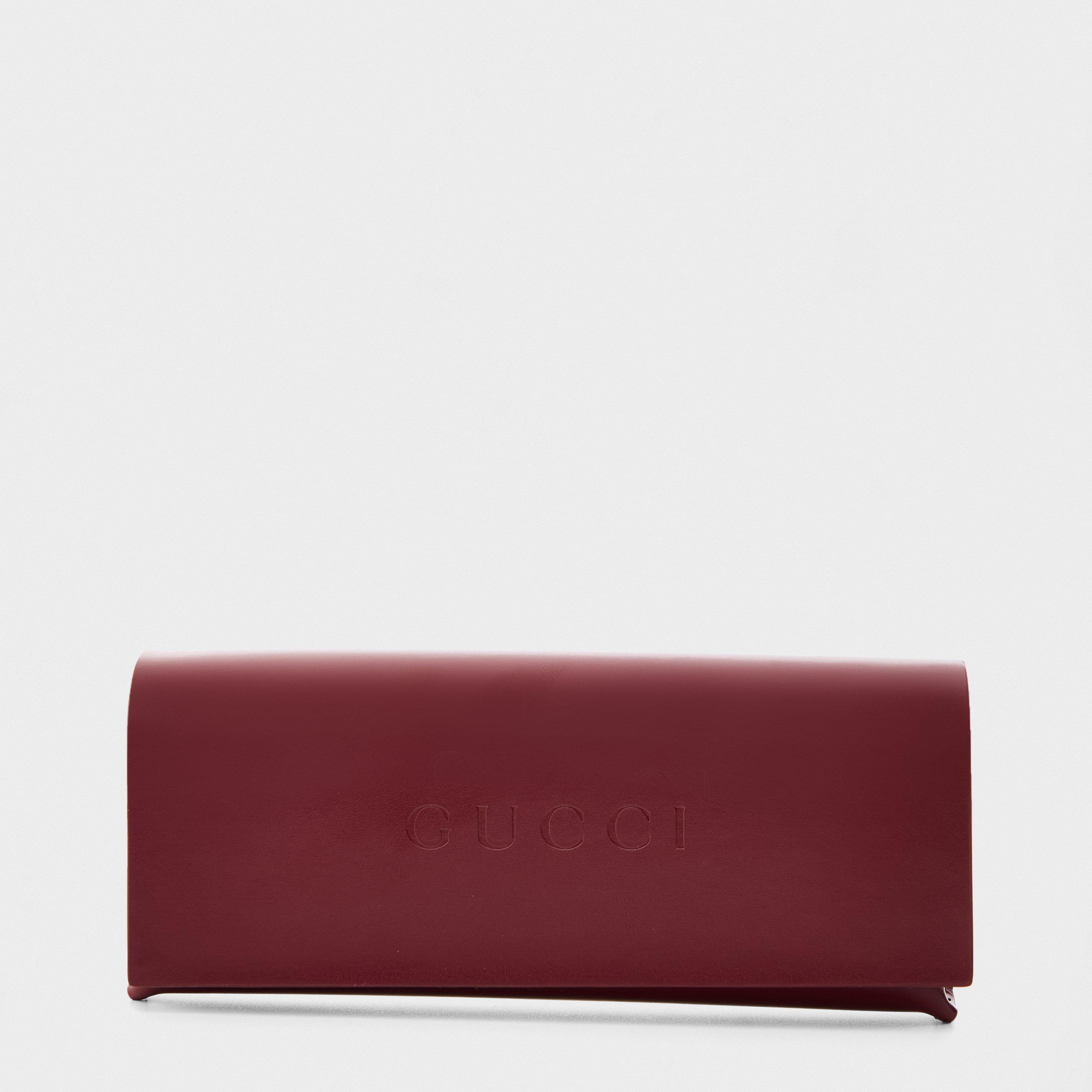 Silver/Brown - Gucci - Square Sunglasses - 5