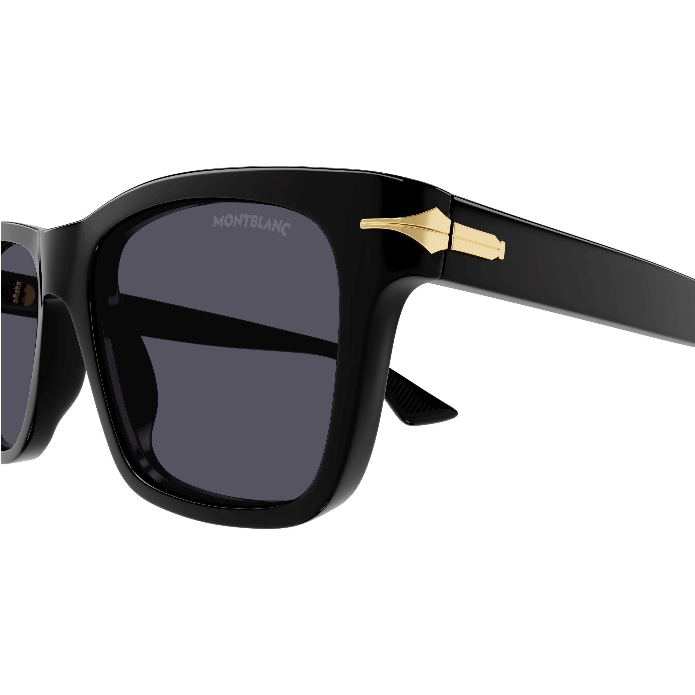 Black - Montblanc - Men's Rectangle Sunglasses - 3
