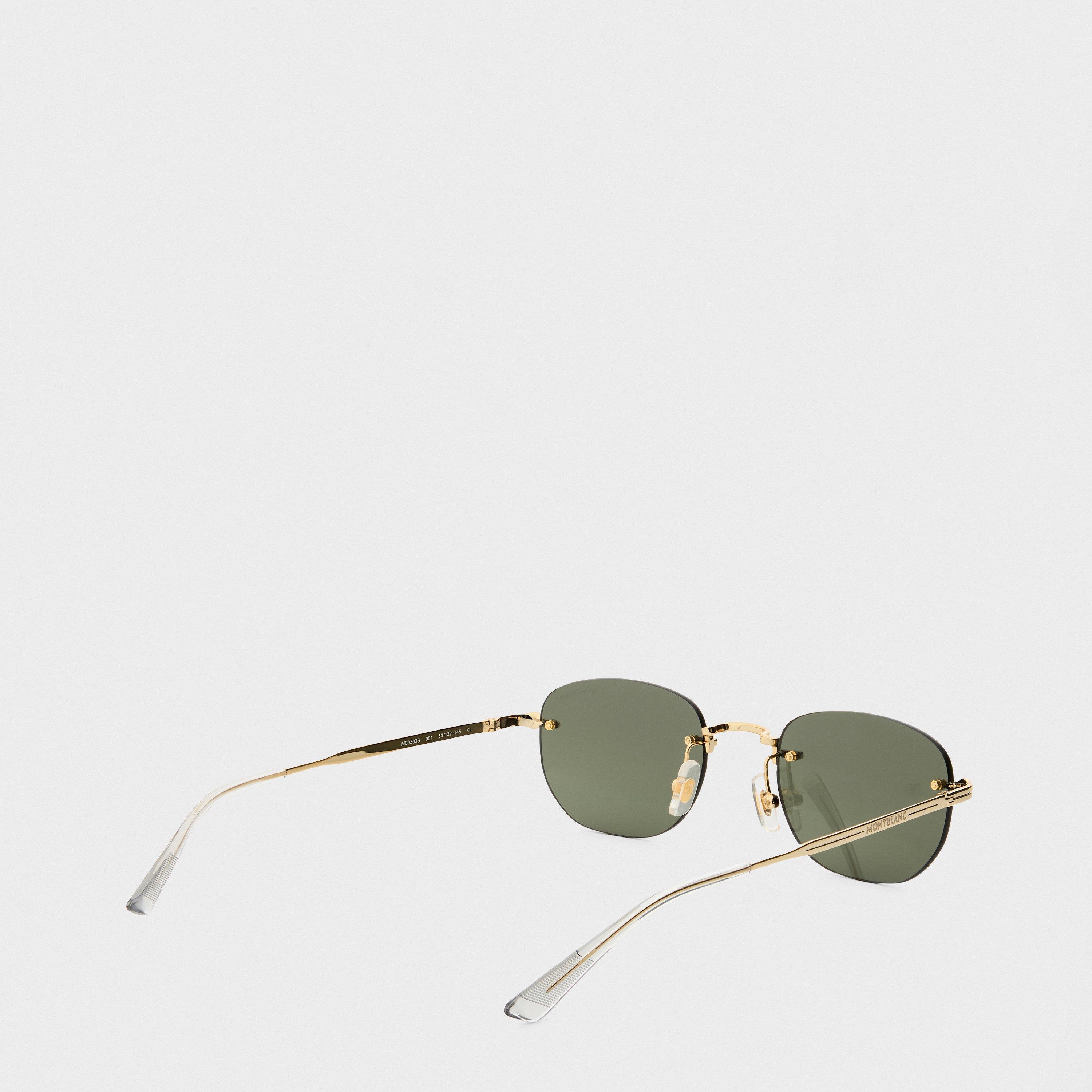 Gold/Grey - Montblanc - Mb0303s Sunglasses - 2
