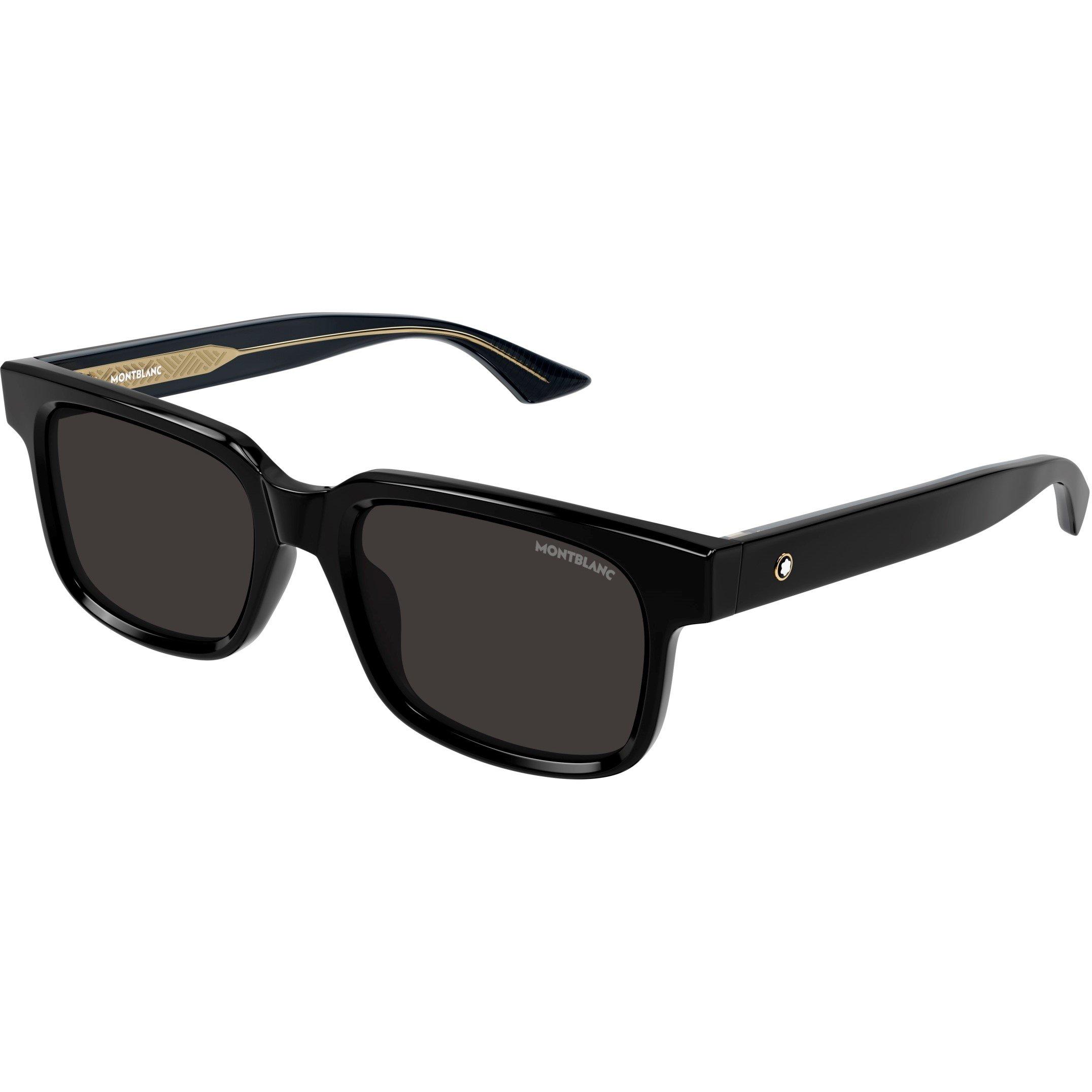 Black/Grey - Montblanc - Rectangle Sunglasses - 1