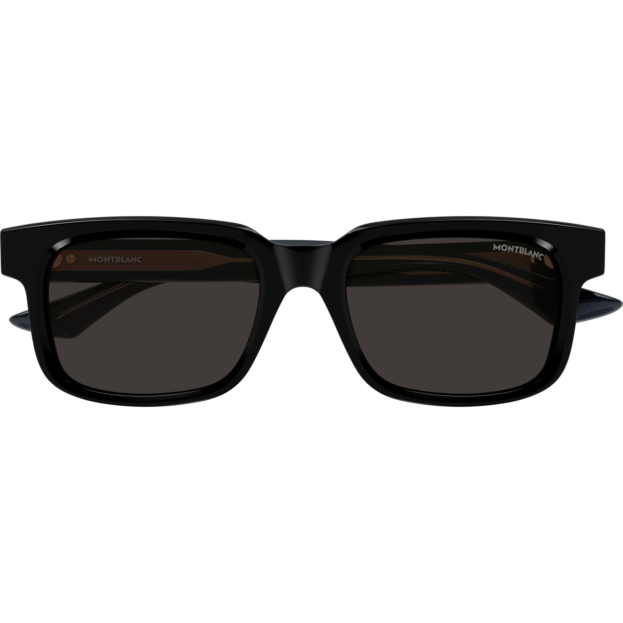 Black/Grey - Montblanc - Rectangle Sunglasses - 2