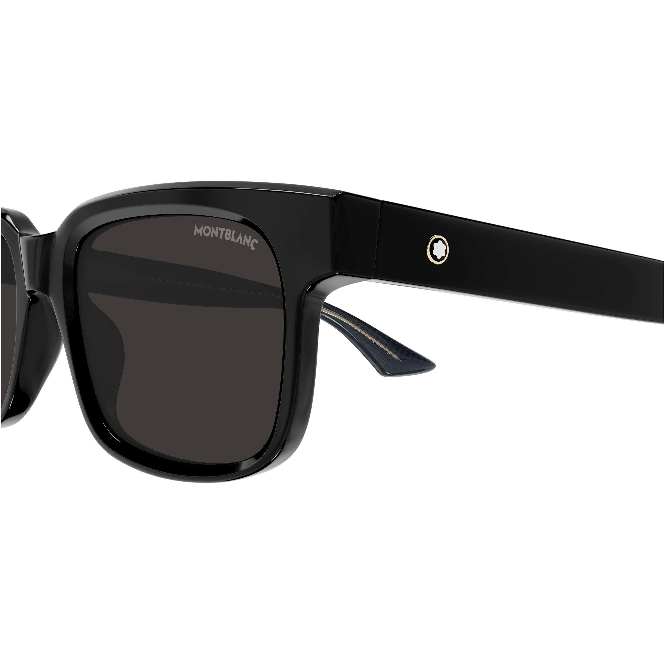 Black/Grey - Montblanc - Rectangle Sunglasses - 3