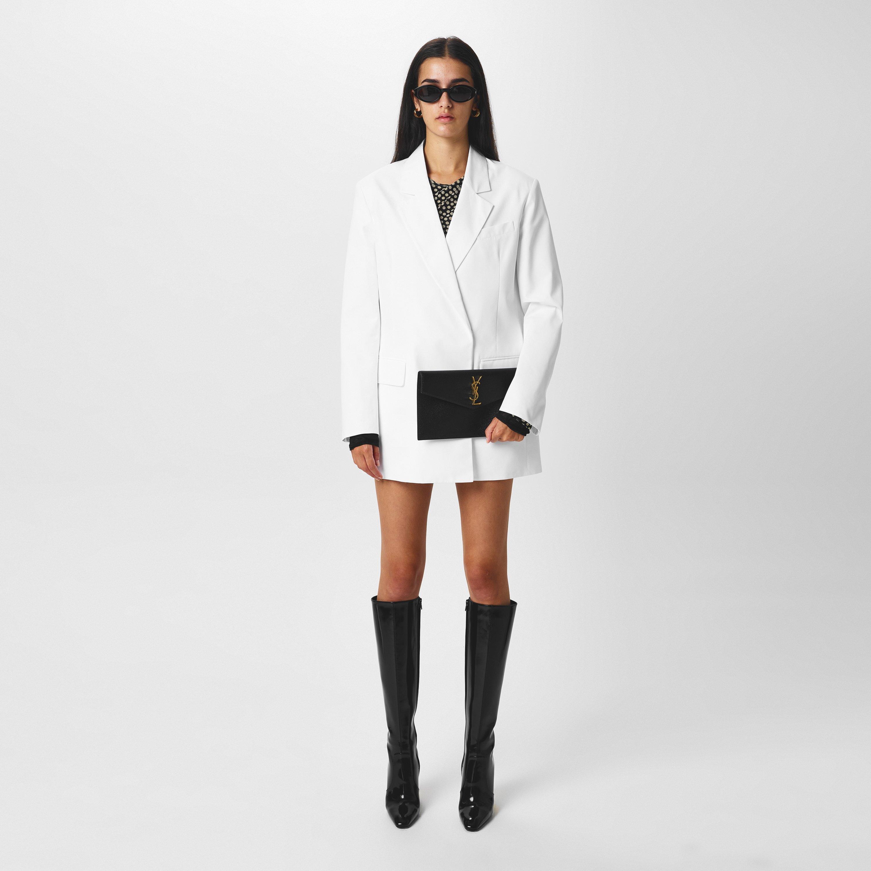 Black/Gold - Saint Laurent - Uptown Pouch - 5