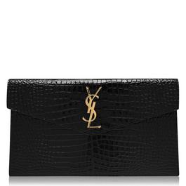 Saint Laurent Uptown Crocodile Clutch Bag