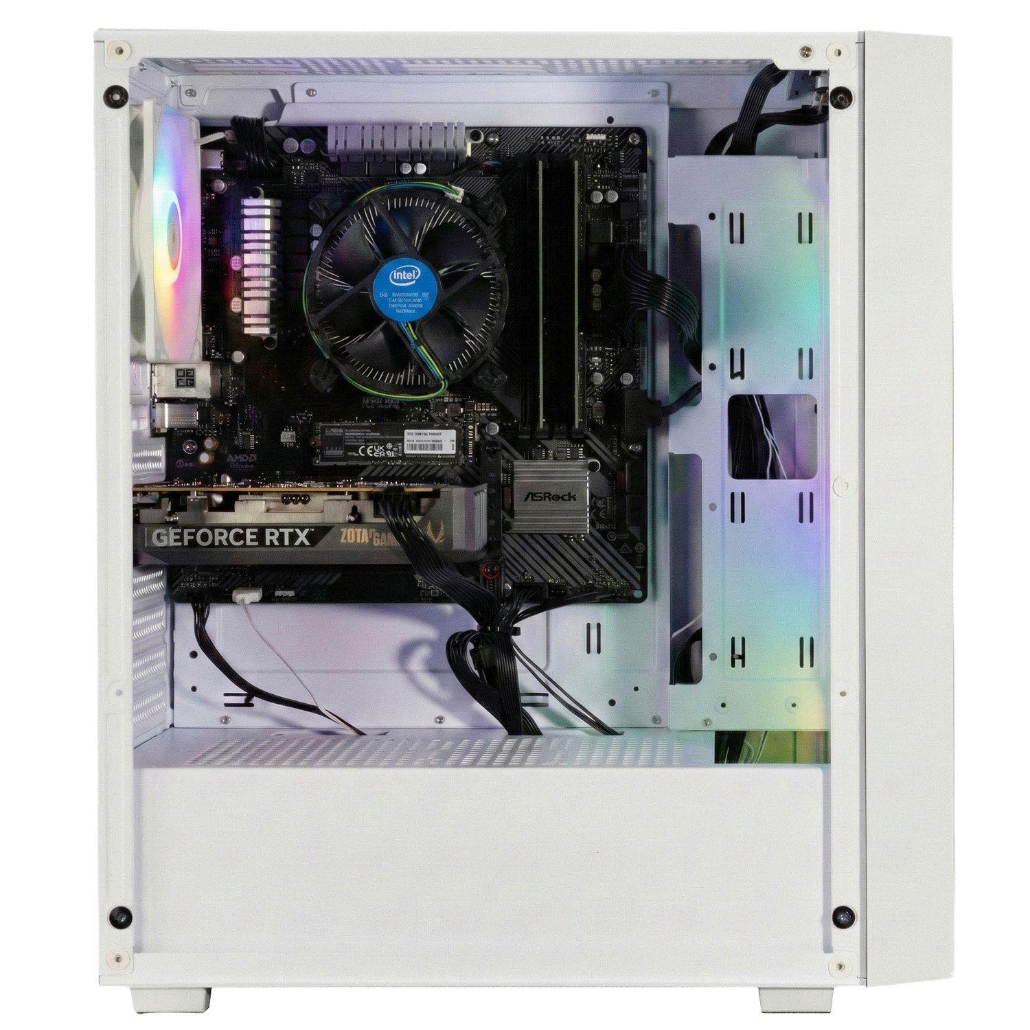 Weiß - Entity - Entity Ragnarok RTX 5060 Gaming PC - Intel Core i5-14400F 16GB 512GB SSD - White - 3