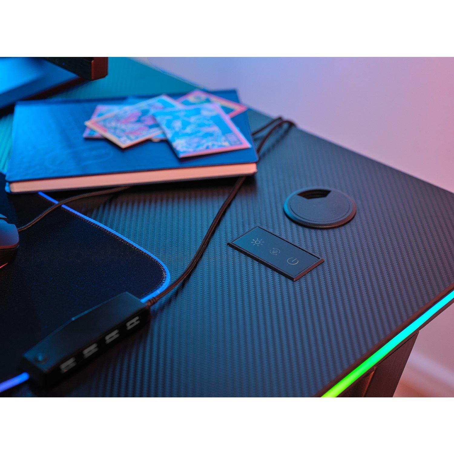 RGB DESK - Trust - GXT709 Luminous RGB Gaming Desk - 13