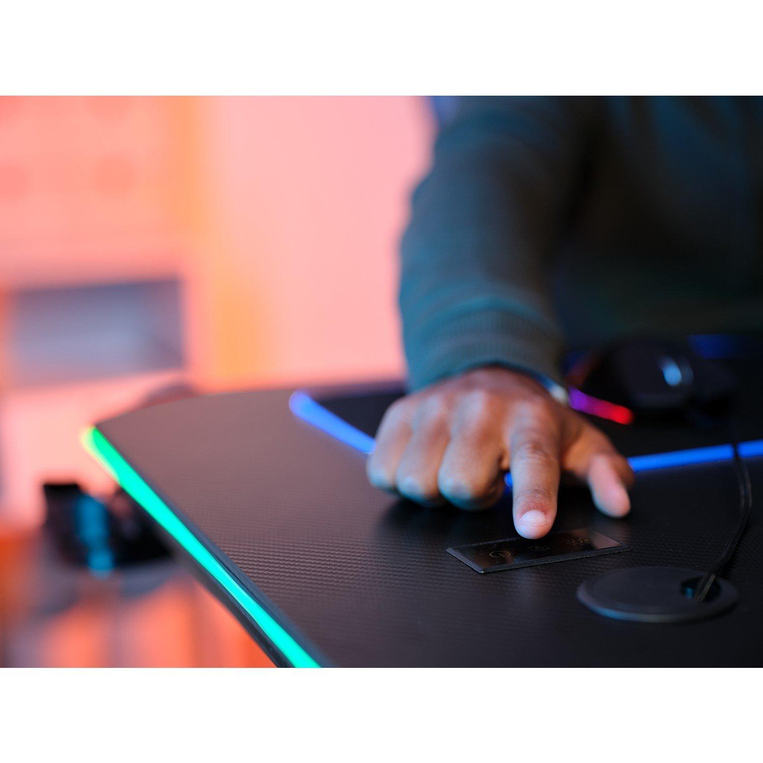 RGB DESK - Trust - GXT709 Luminous RGB Gaming Desk - 9