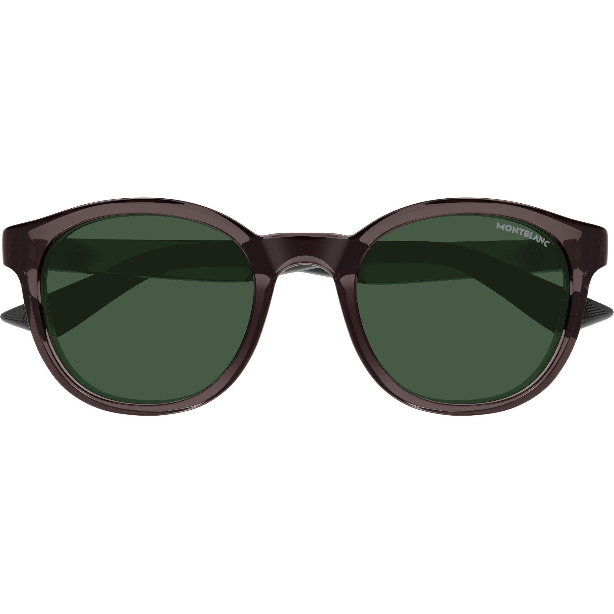 Grey/Green - Montblanc - Round Sunglasses - 2